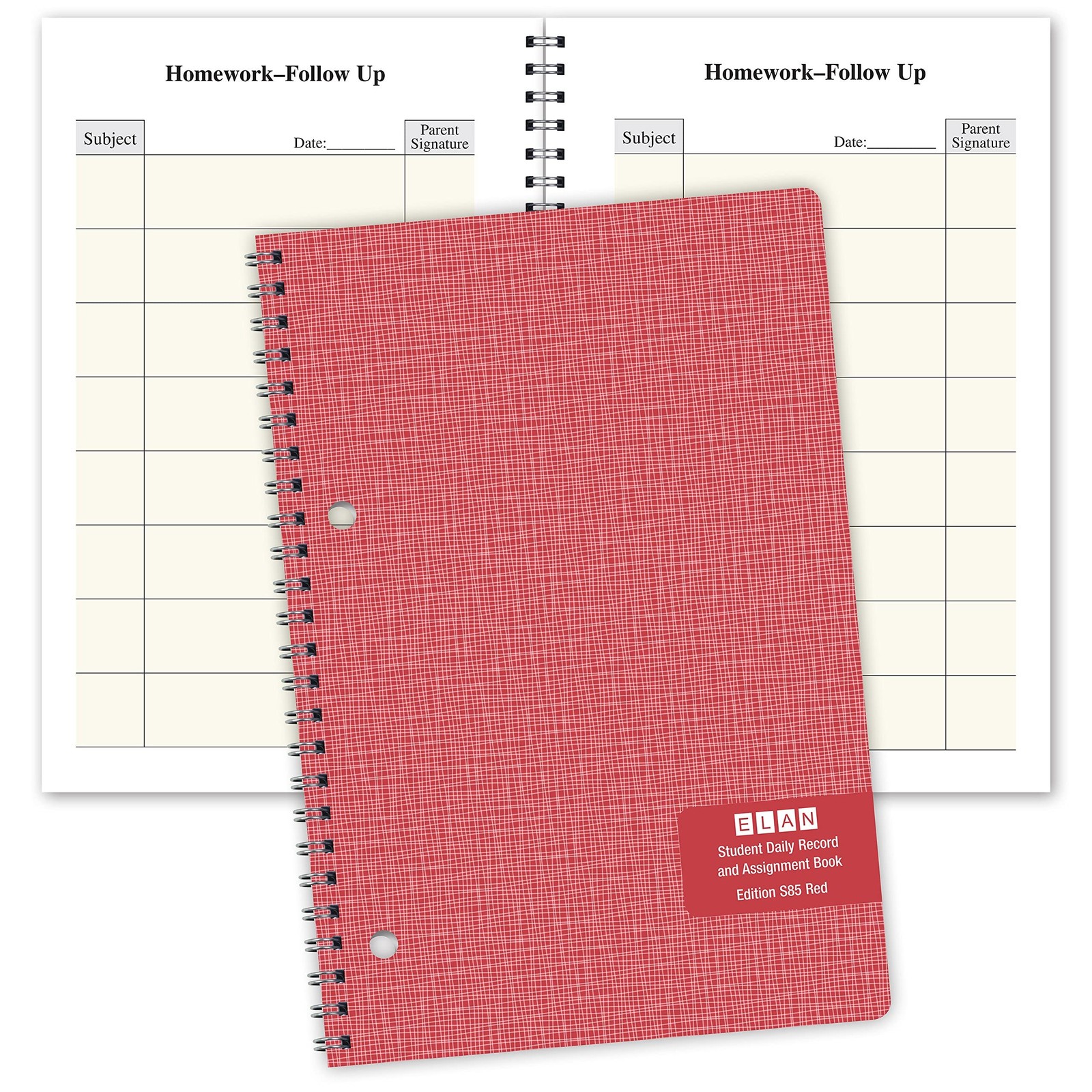 Elan Publishing Company Student Planner Daily 5.5 inches X 8.5 inches, red