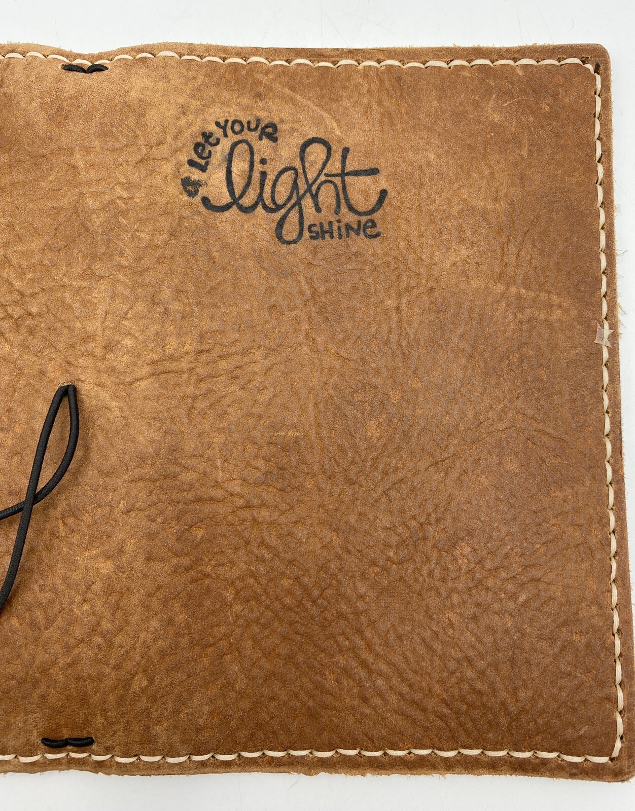 A6 Soft Rustic Leather 7.5 X 5.25 Travelers Notebook “Let Your Light Shine”