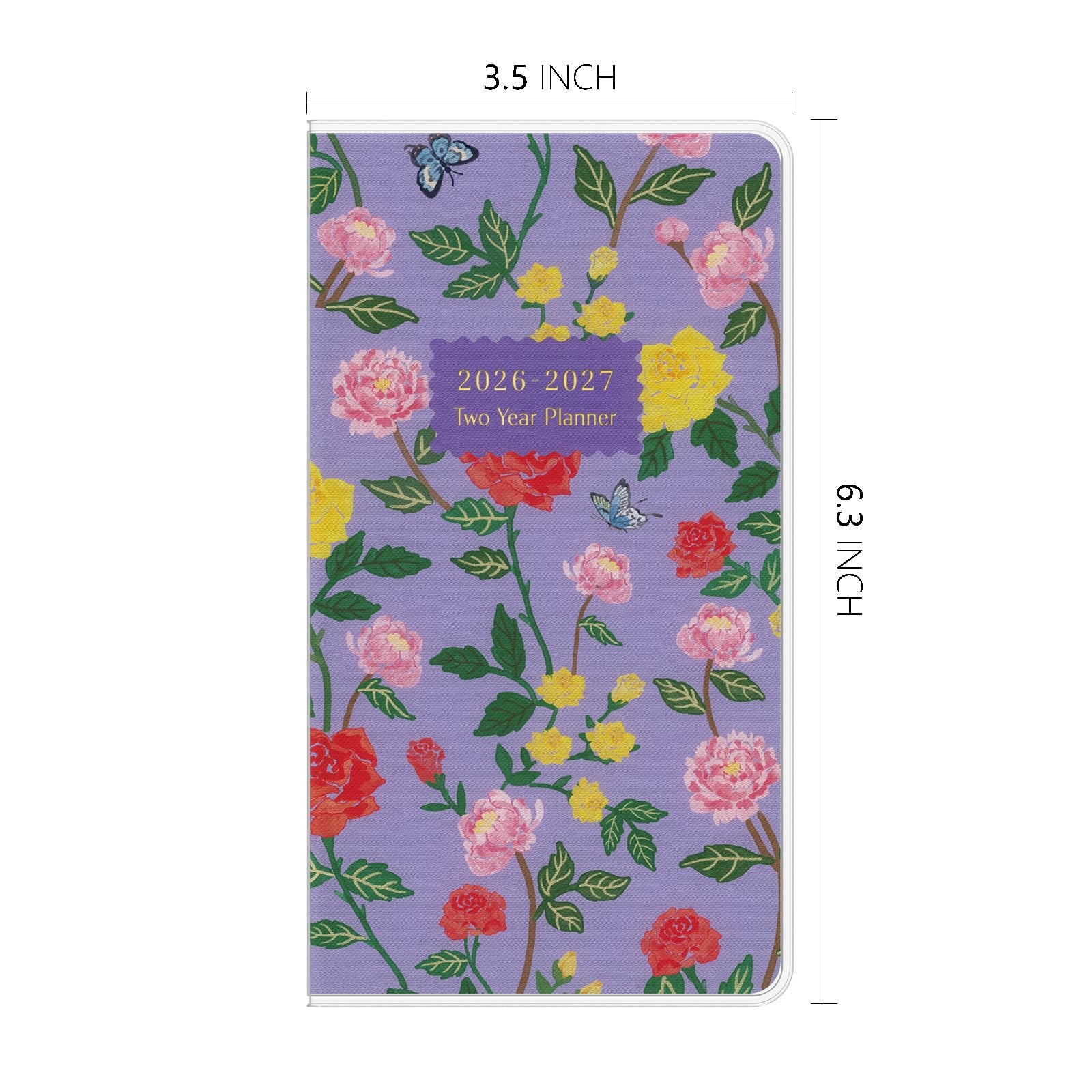 Pocket Calendar 2026-2027, 2 Year Monthly Planner from January 2026 to Decemb…