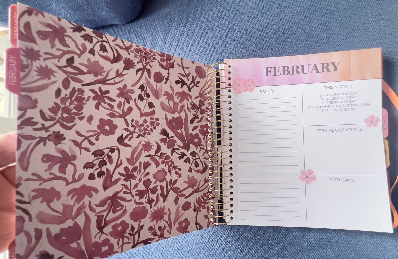 17 Month Planner ZINNIA GARDEN Aug 2025 -Dec 2026 Weekly Planning Note Page Gift