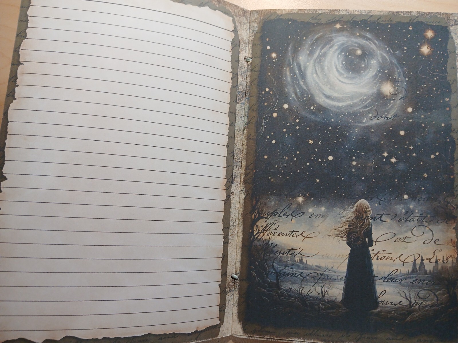 Junk Journal Booklet “WICCAN 2″ GRIMOIRE SPELLBOOK HANDMADE Lg 6″x9” 40pg
