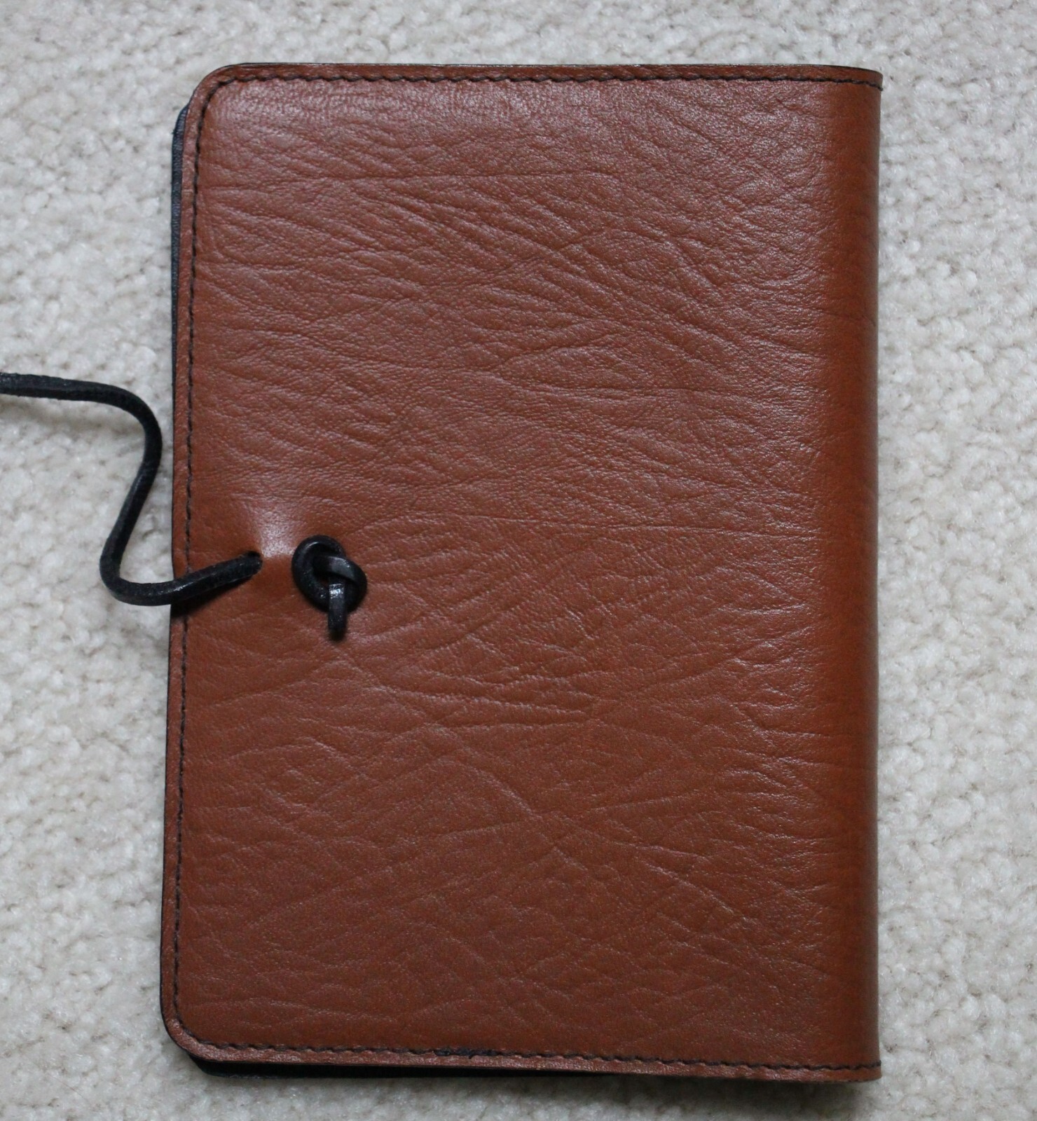 Oberon Design Leather Small Journal Cover YIN & YANG DRAGONS in SADDLE