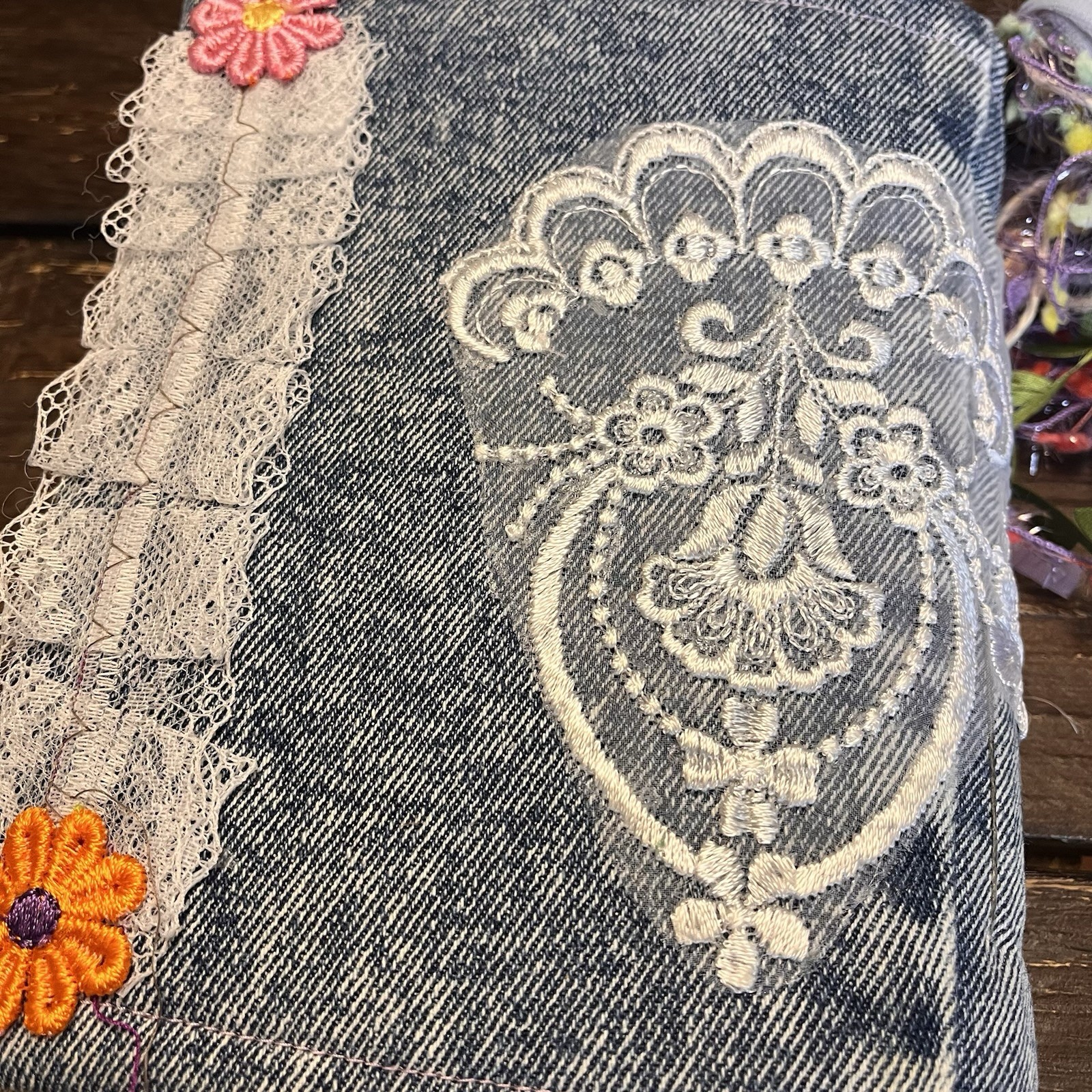 Junk Journal Floral Faith Christian Boho Denim Cottage Core 3 Sig Softcover