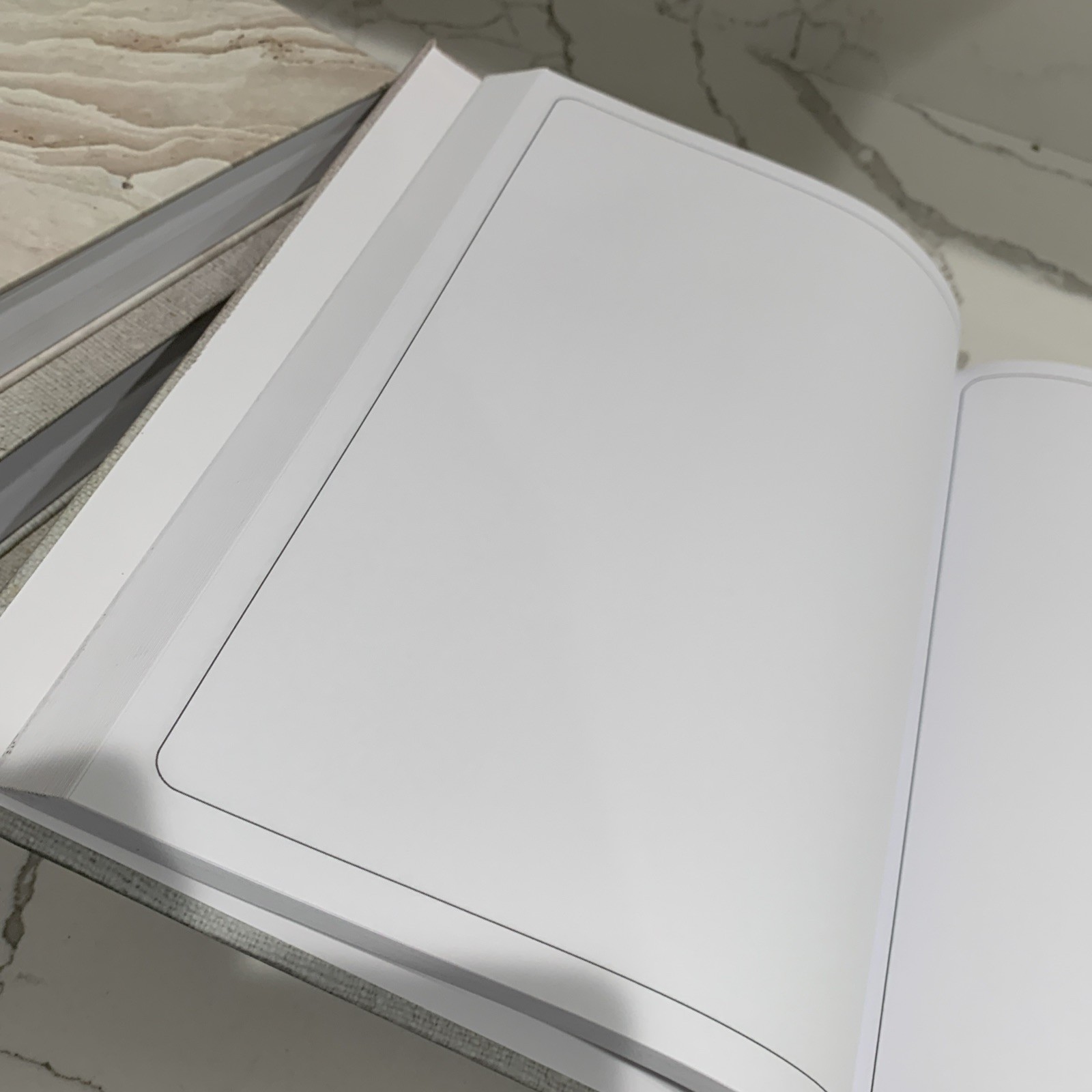 Large Thick Journal Notebook, Blank Papers, A4 Black, Plain, 416Pages