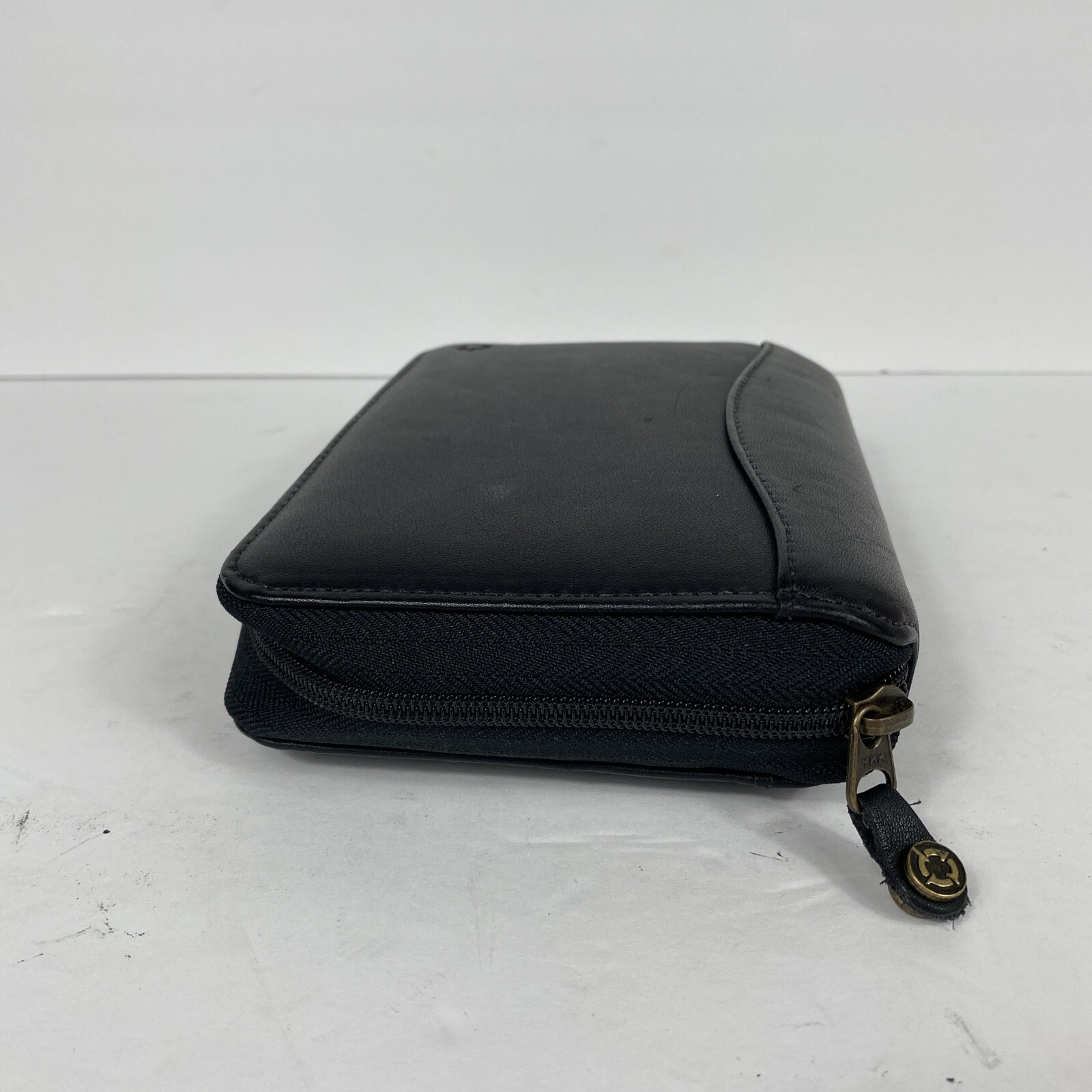Vintage 1996 Franklin Covey 6-Ring Zip Around Black Space Maker Leather Binder