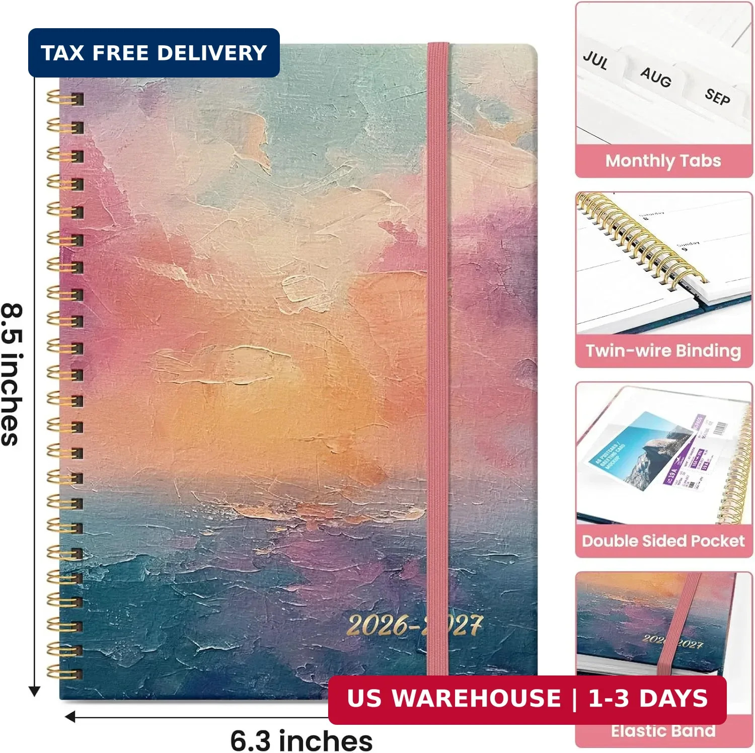 Planner 2026-2027, Academic Year Weekly and Monthly Calender Planner, from Jul 2