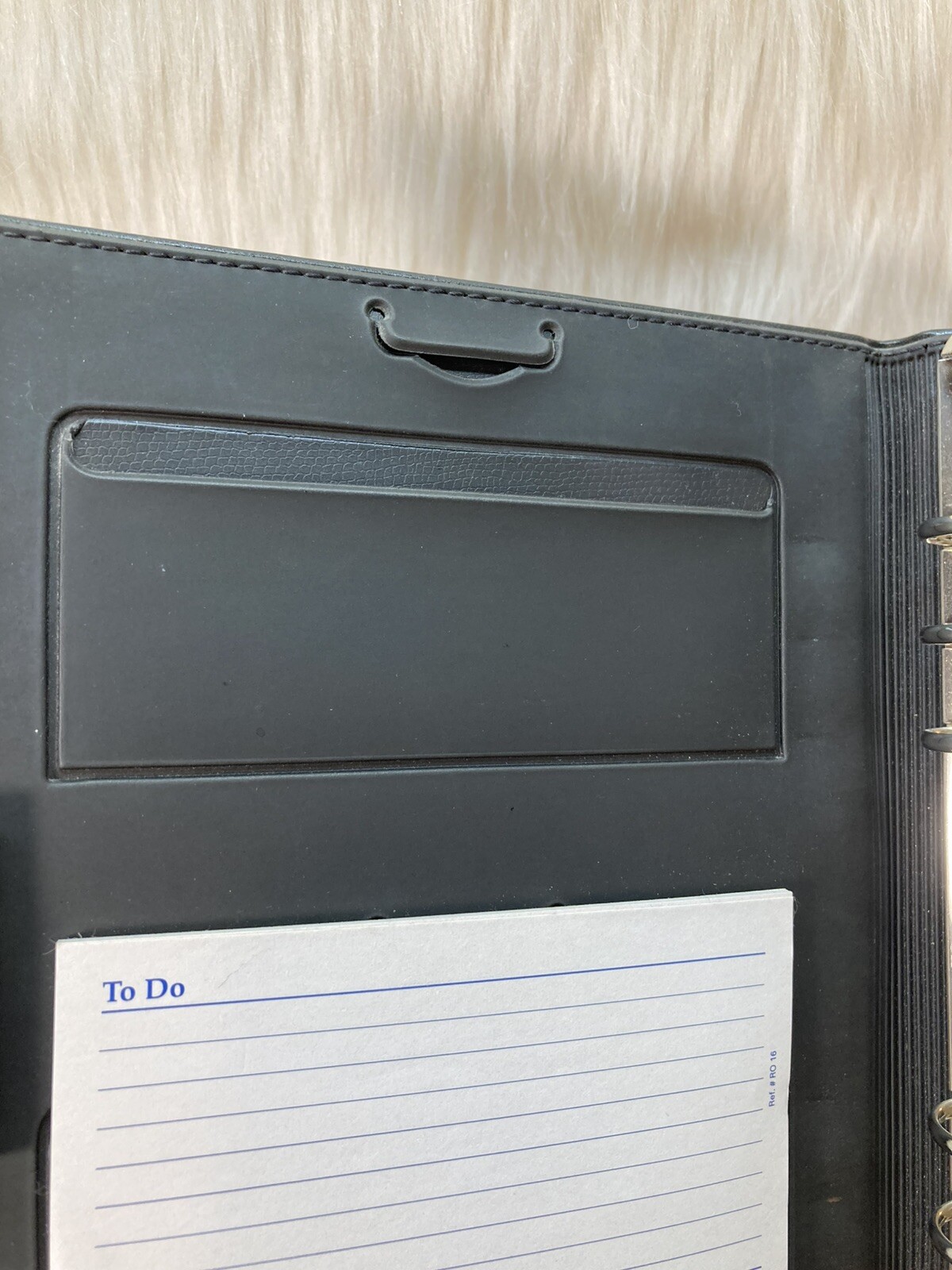 Vintage Rolodex Personal Organizer Day Planner Black Model RO600 6 Ring 1990’s