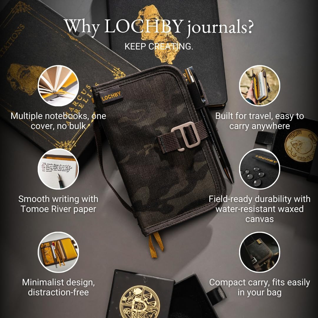 ® Mini Field Journal | Water Resistant Waxed Canvas | Pen Loop | Included Tomoe