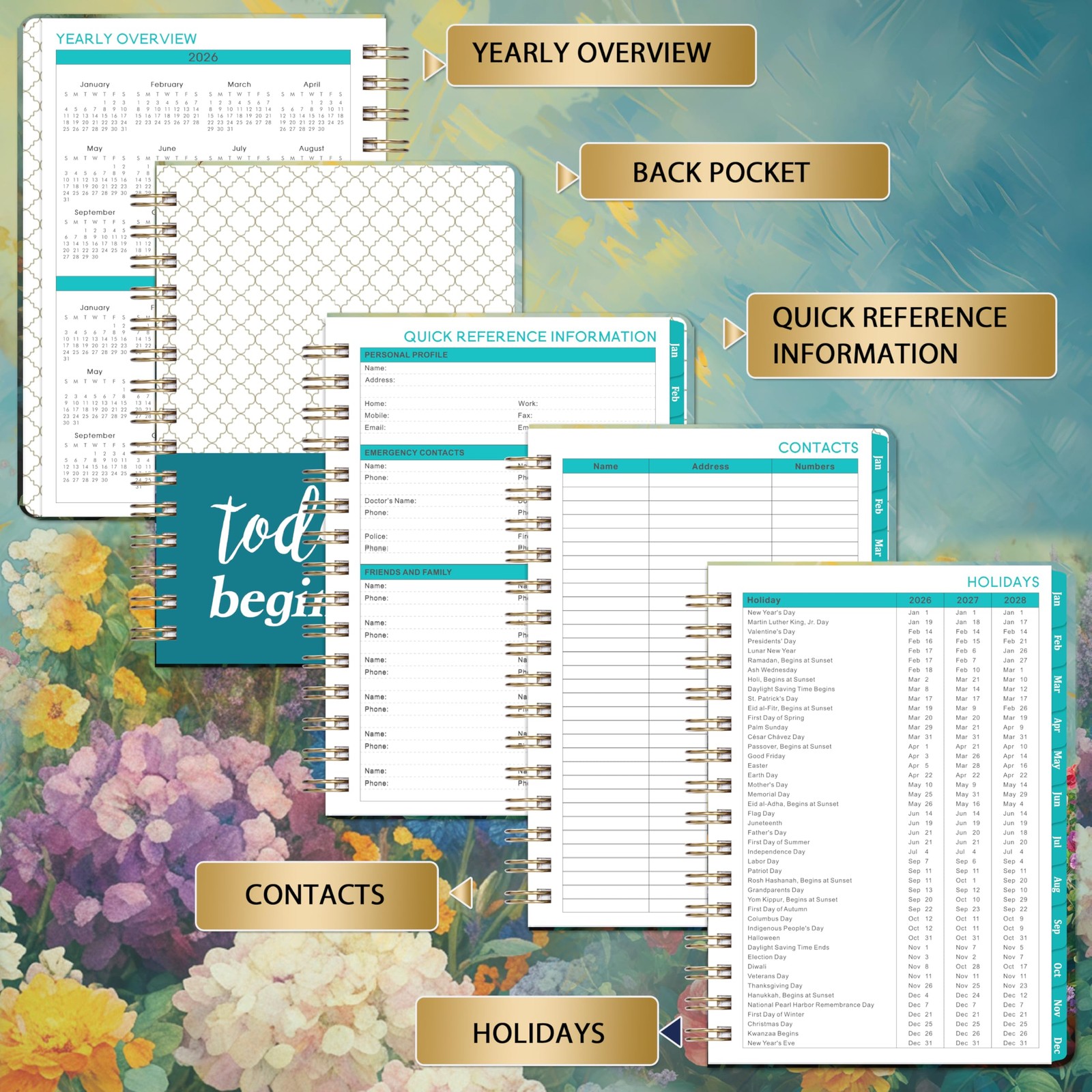 2026 Planner – Planner 2026, January – December Weekly & Monthly 6.4” x 8.5’…