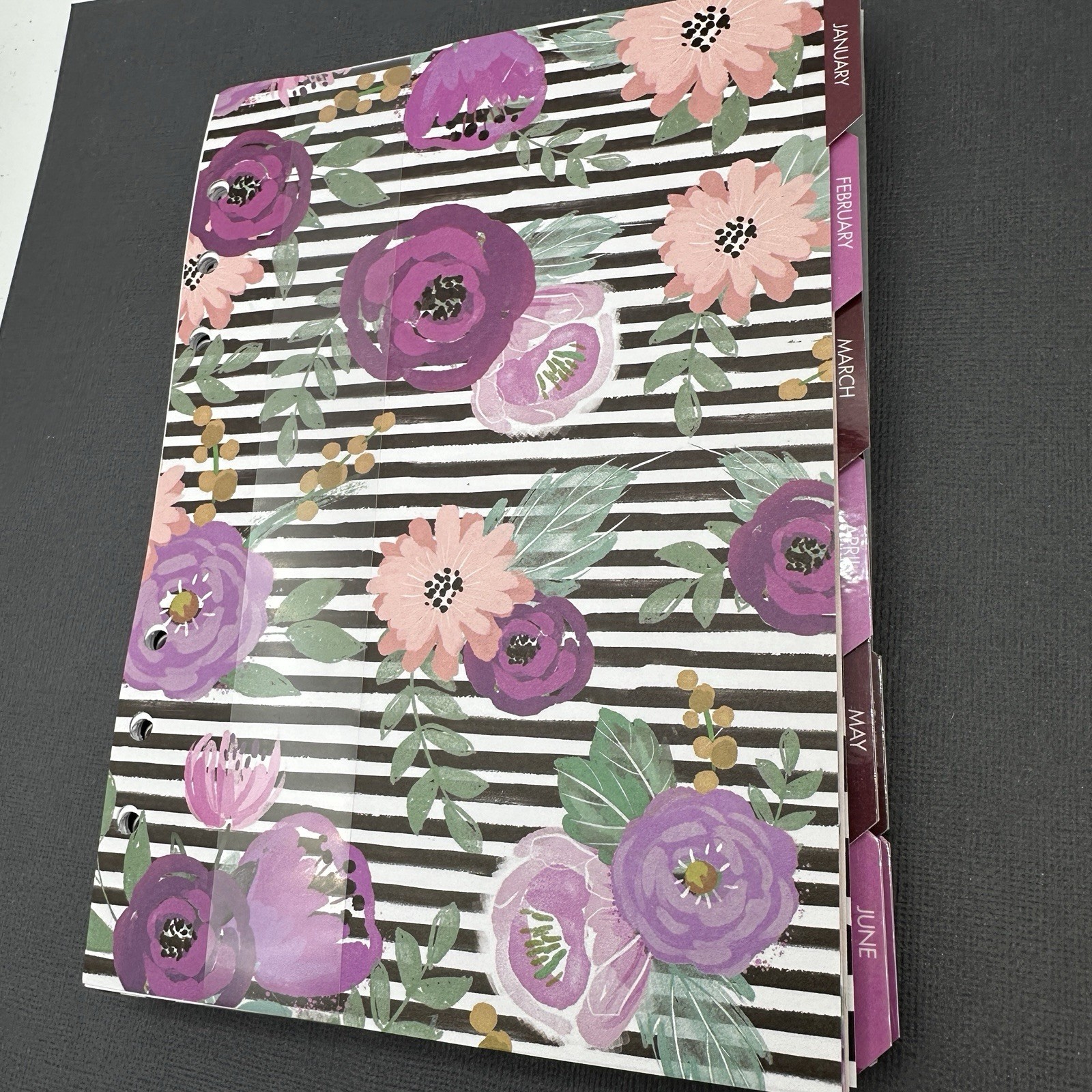 The Paper Studio Agenda 52 Planner Inserts 12 Month 6 Ring Floral 5.75×8.25