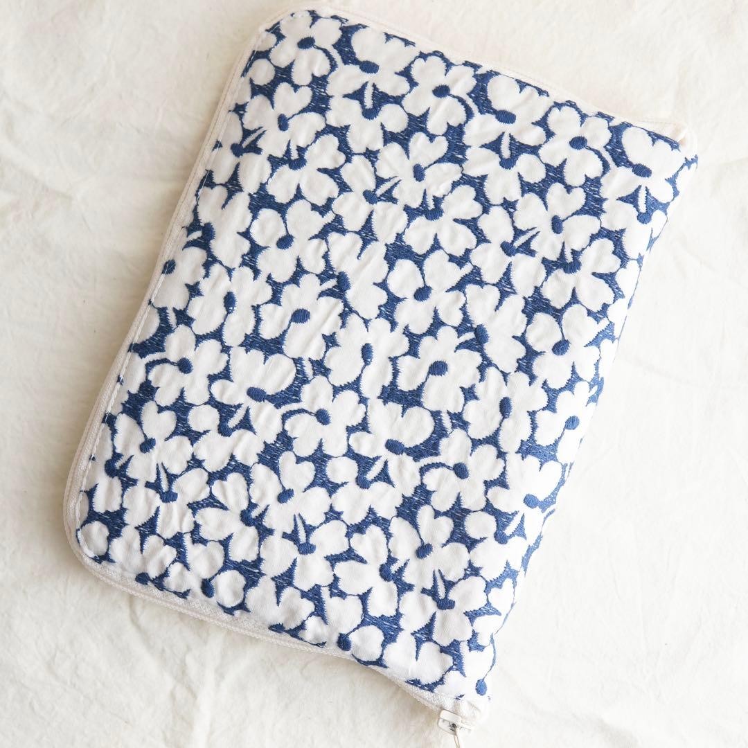 Zipper Book Cover Floral Pattern Waterproof Protective Used