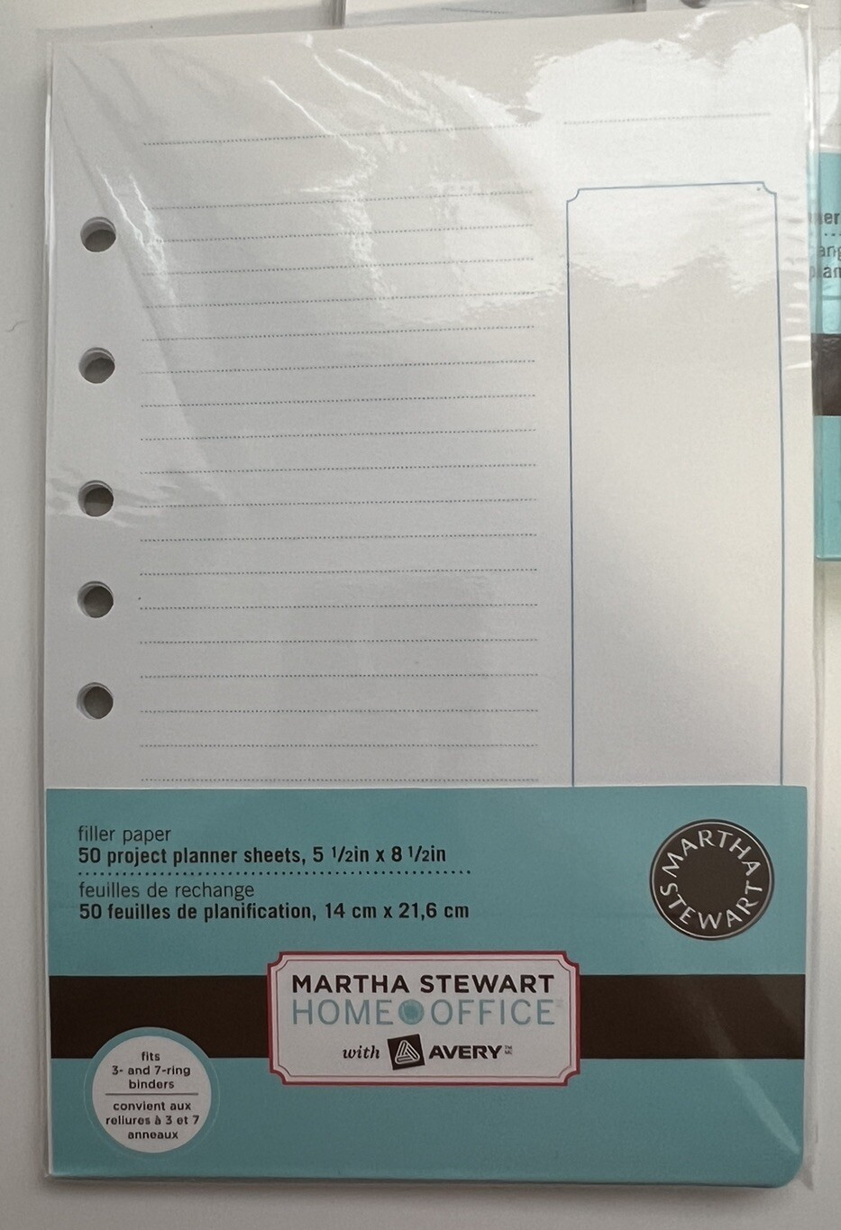 Martha Stewart Avery Filler Paper Project Planner Sheets 5.5 x 8.5 200 Sheets