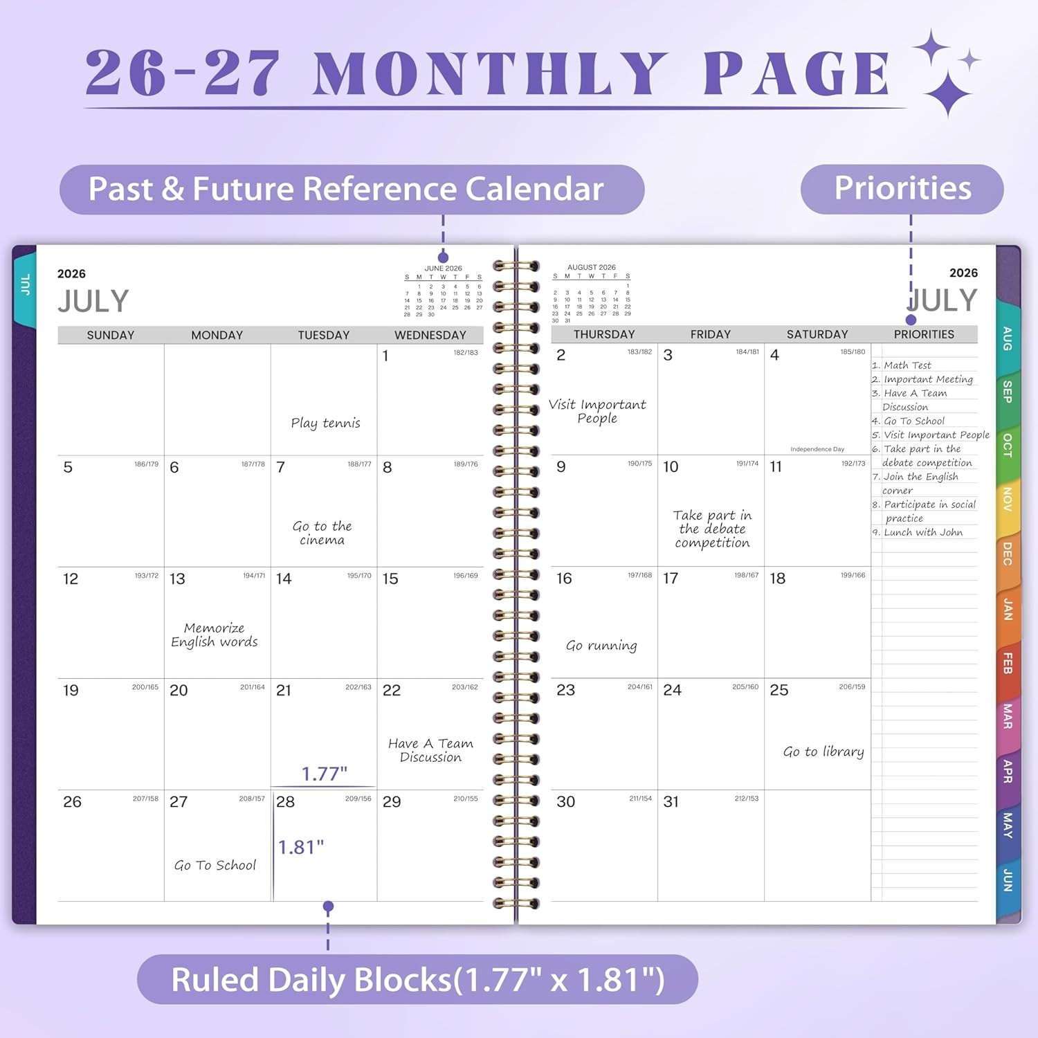 2026-2027 Appointment Book/Planner – 8.2″ x 11″, Daily Planner from Jul. 2026…