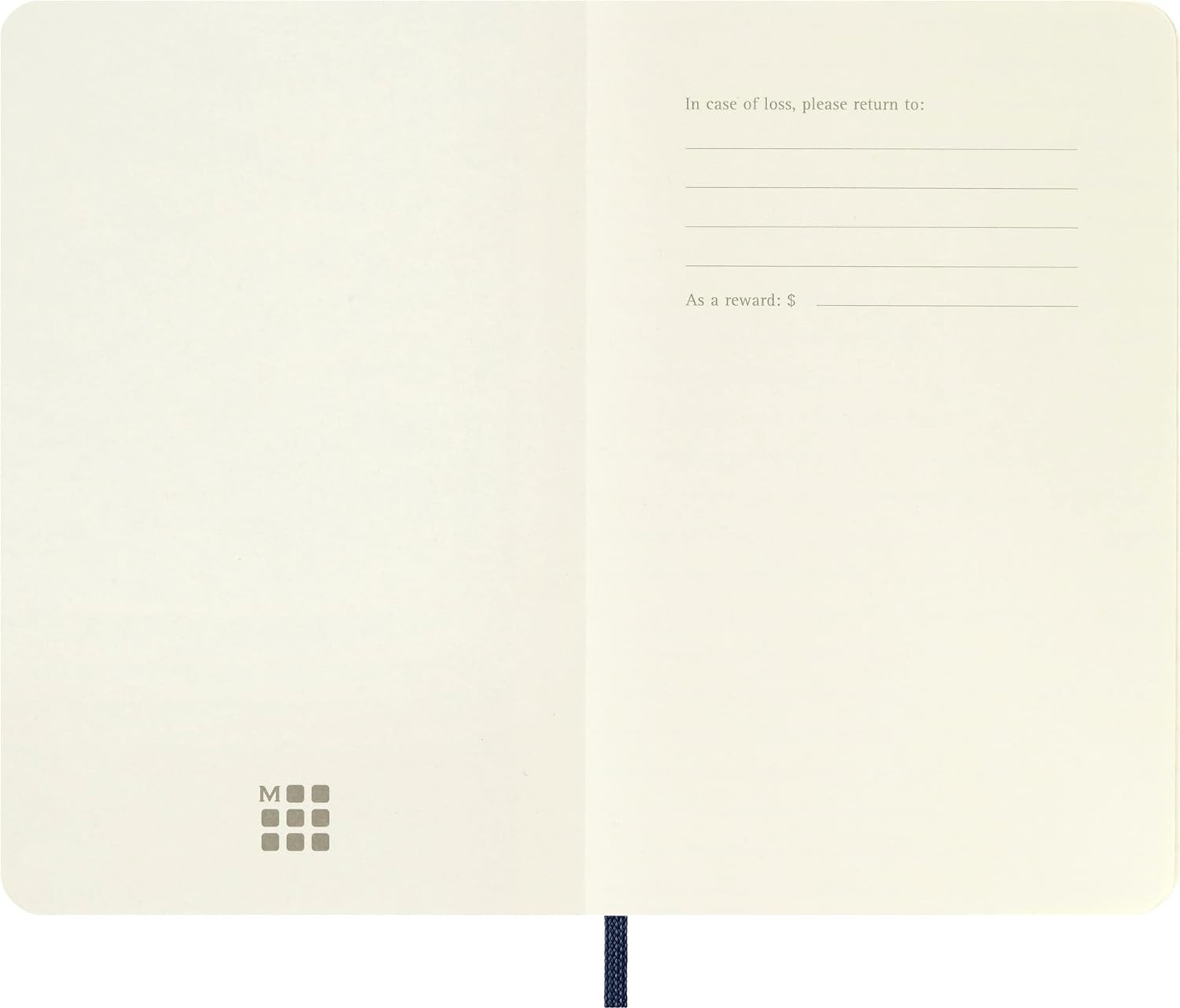 Moleskine Classic Plain Paper Notebook, Soft Cover and Elastic Closure Journal,