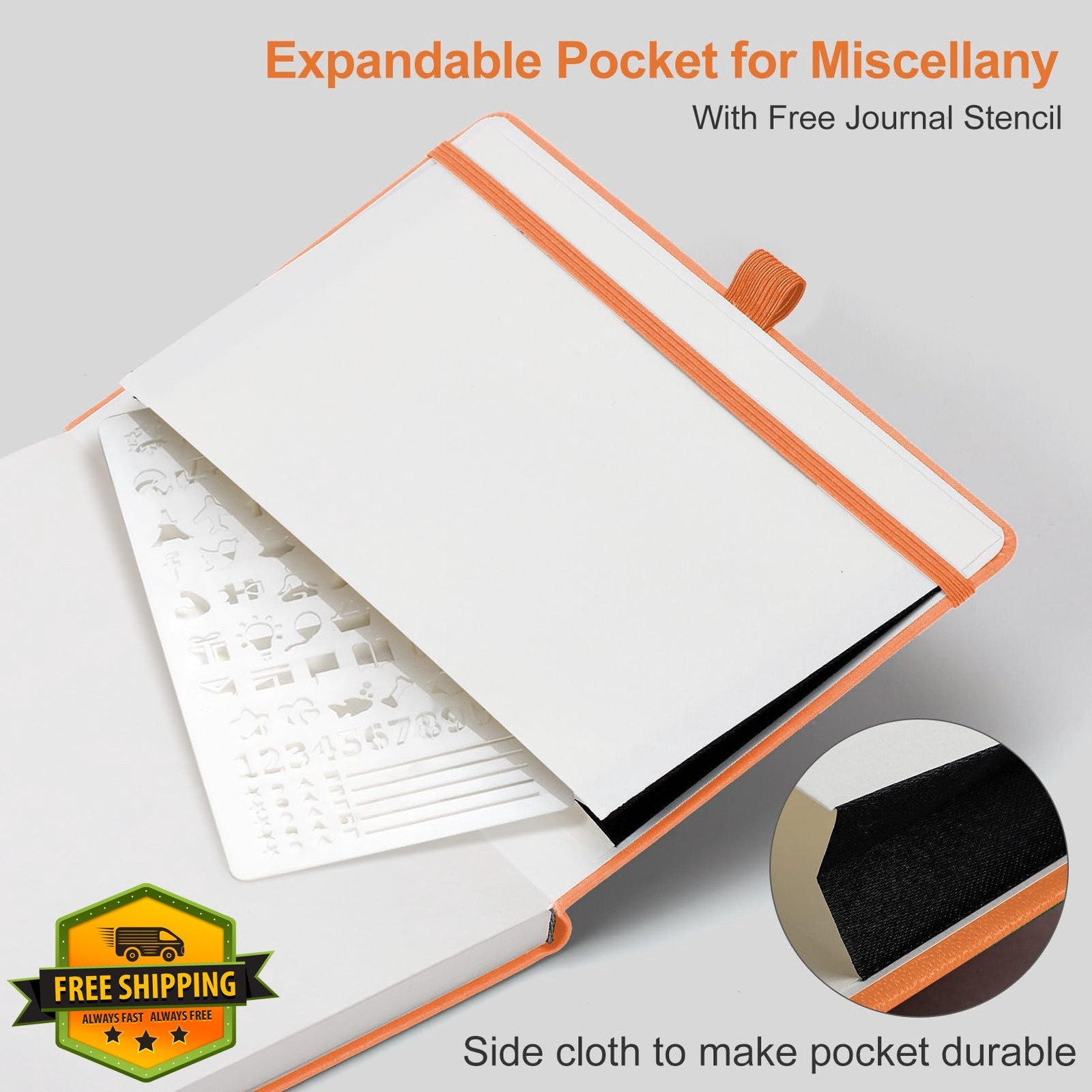 AHGXG Dotted Journal A5 Orange Hardcover