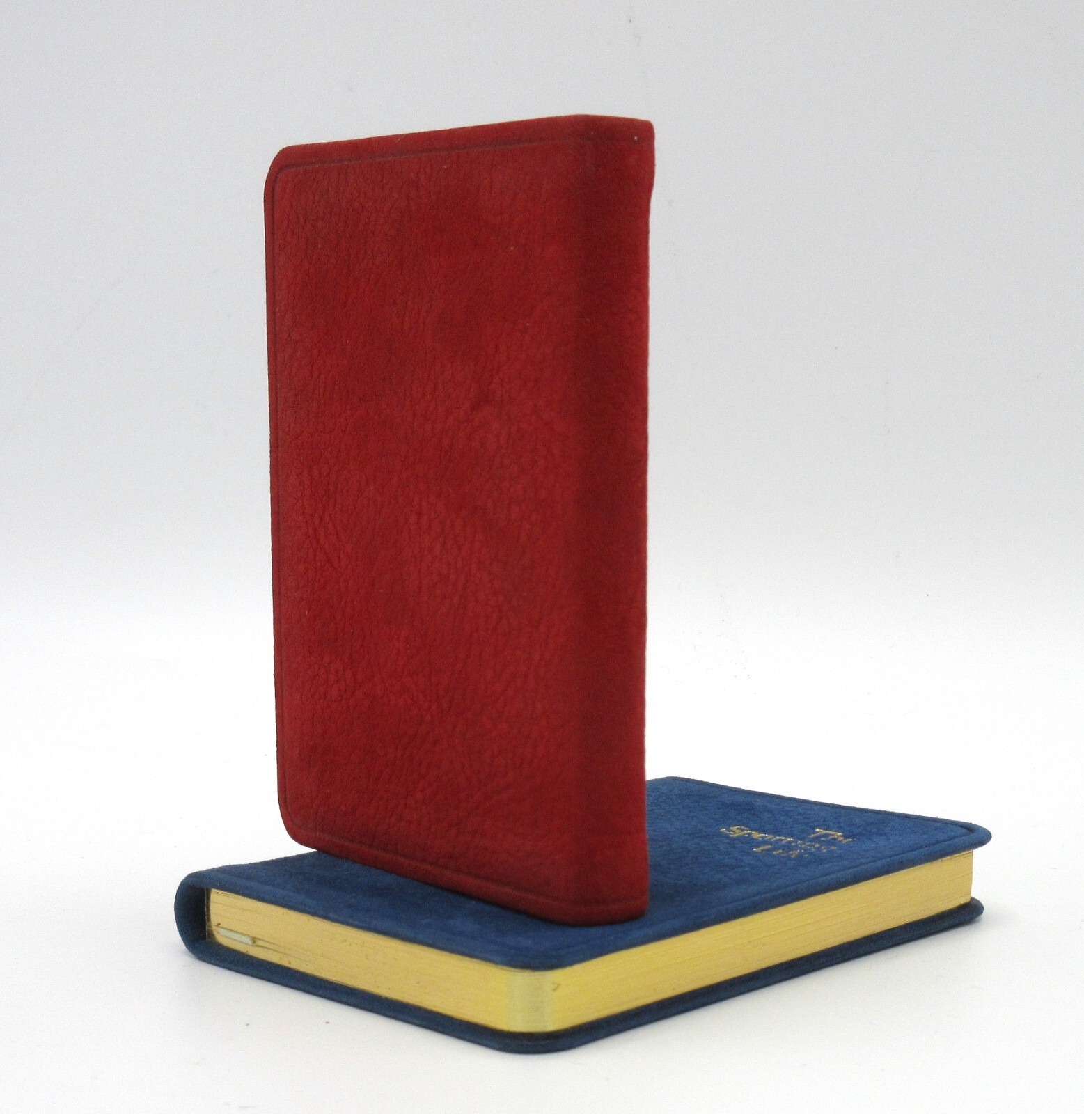 Mini 3×4″ Datebook Notebook The Sporting Life Suede Cover Post Miniatures RED