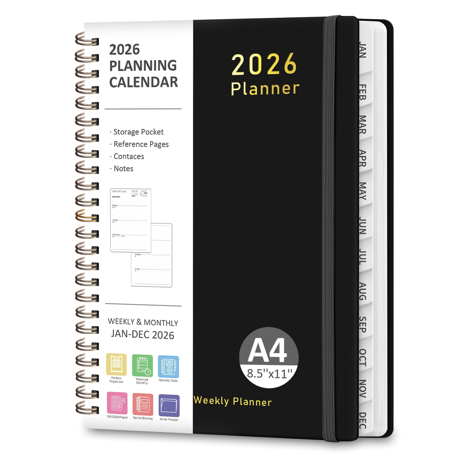 Valome Planner Weekly And Monthly Calendar Academic Planner Jan – Dec Planning