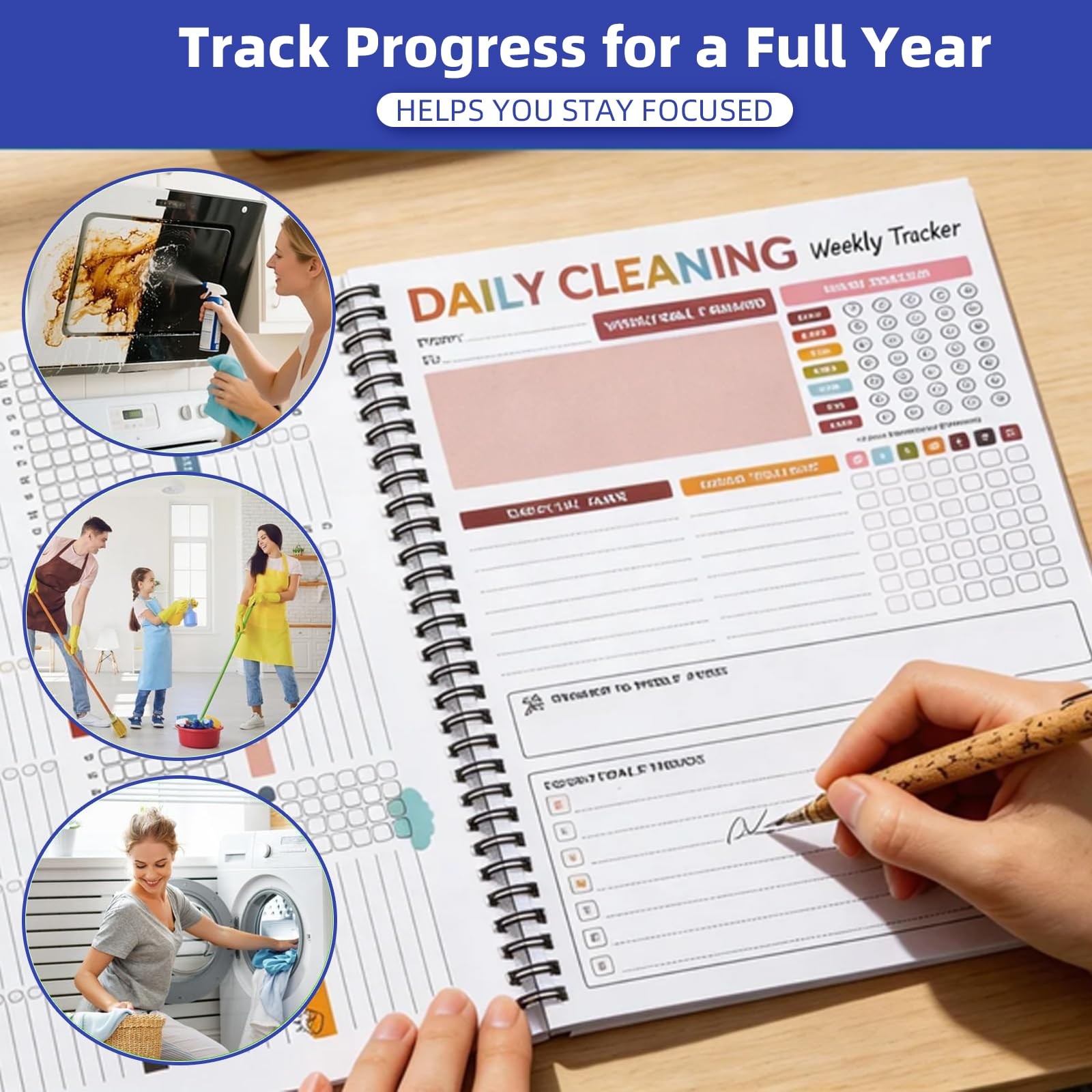 Reusable Adhd Cleaning Planner 2026 – House Cleaning Schedule And Checklist With
