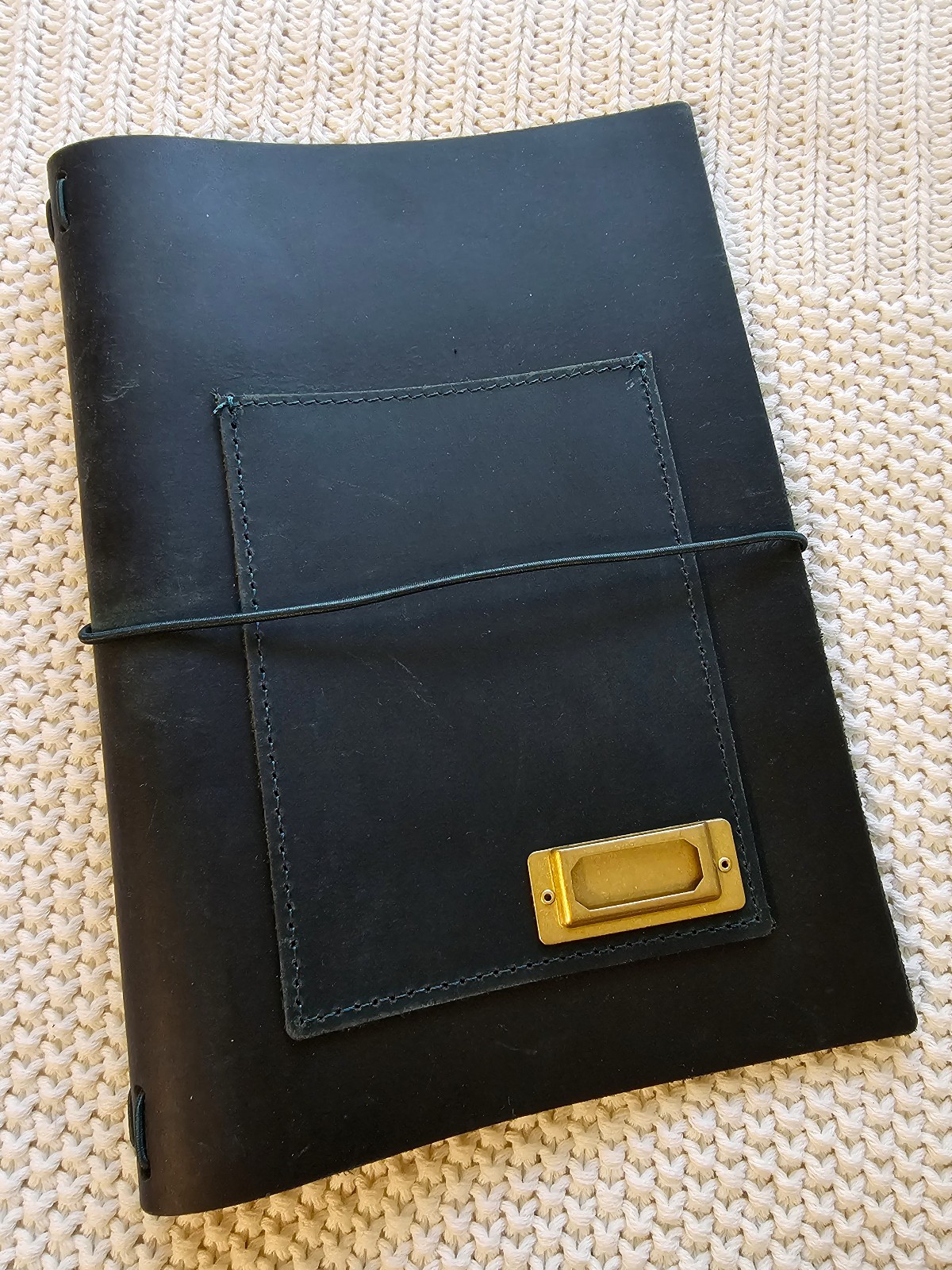 A5 Size Genuine Leather Traveler’s Notebook – Dark Green