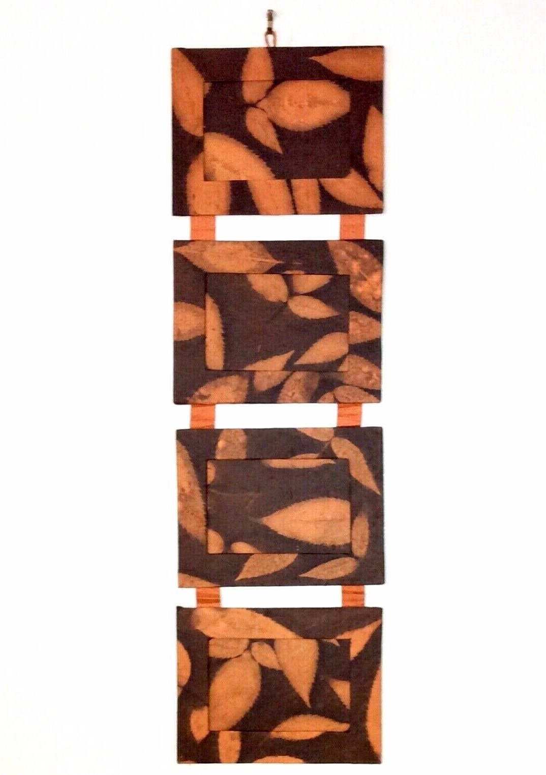 NEW Lokta Nepalese Leaf Design Handmade Paper 4 Picture Photo frame from Nepal