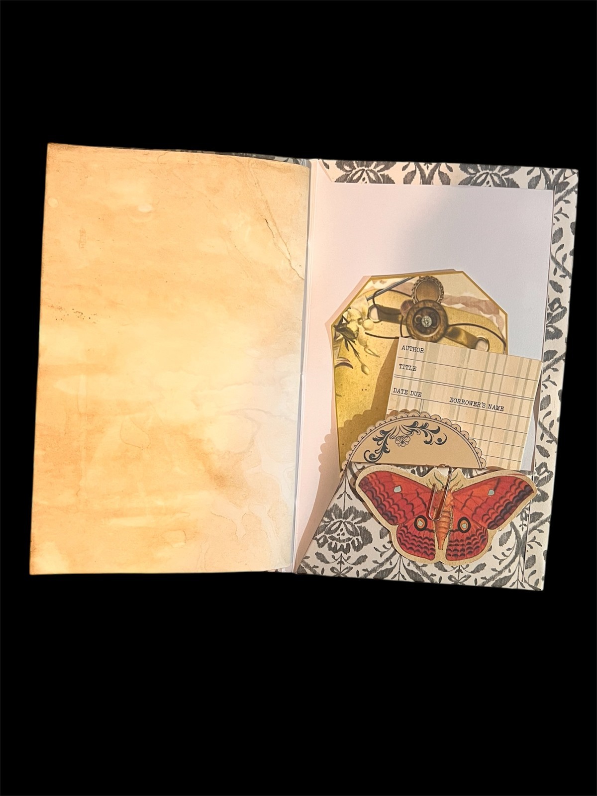 Junk Journal With Coffee Dyed Paper 8×6 Inches
