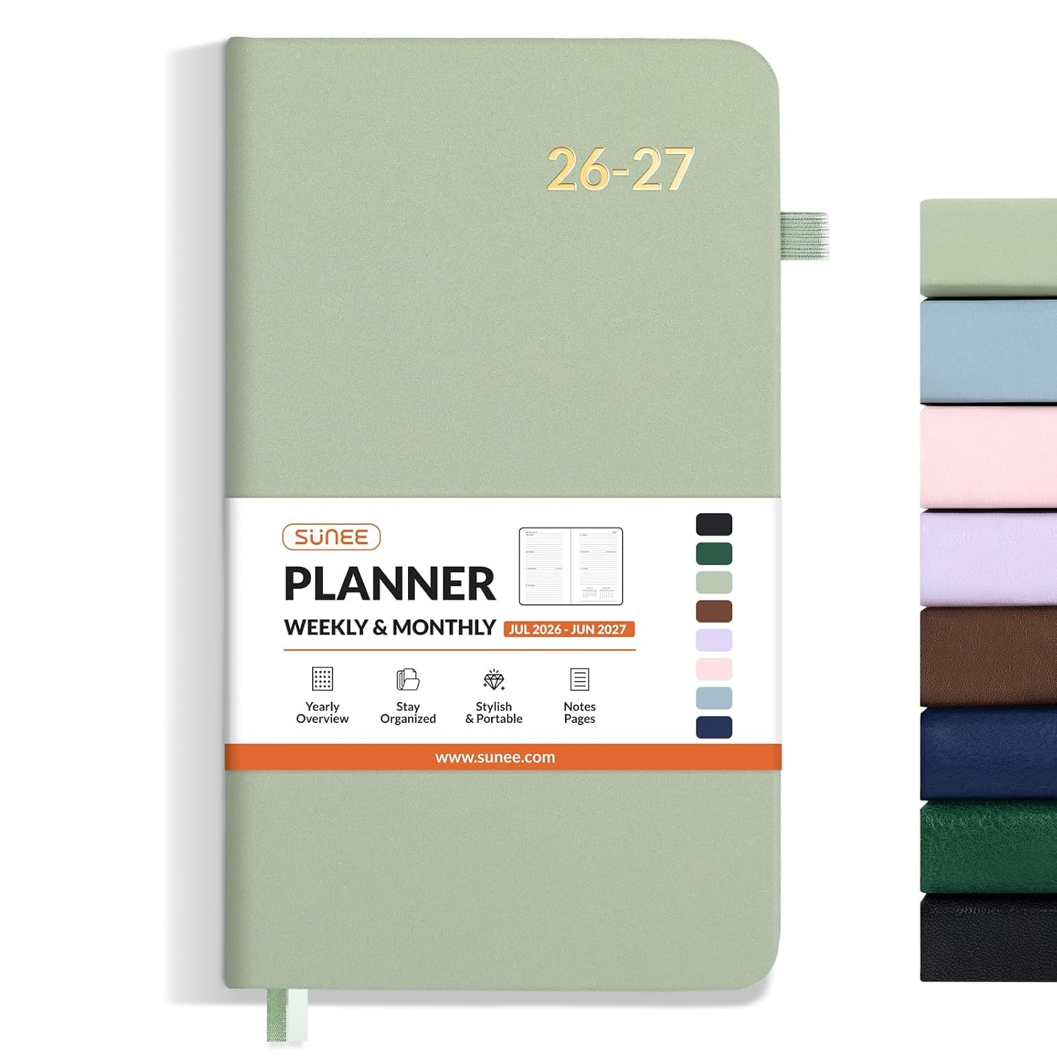 SUNEE 2026-2027 Pocket Weekly Planner for Purse 3.5″ x 6″ – 12 Month (July 2026