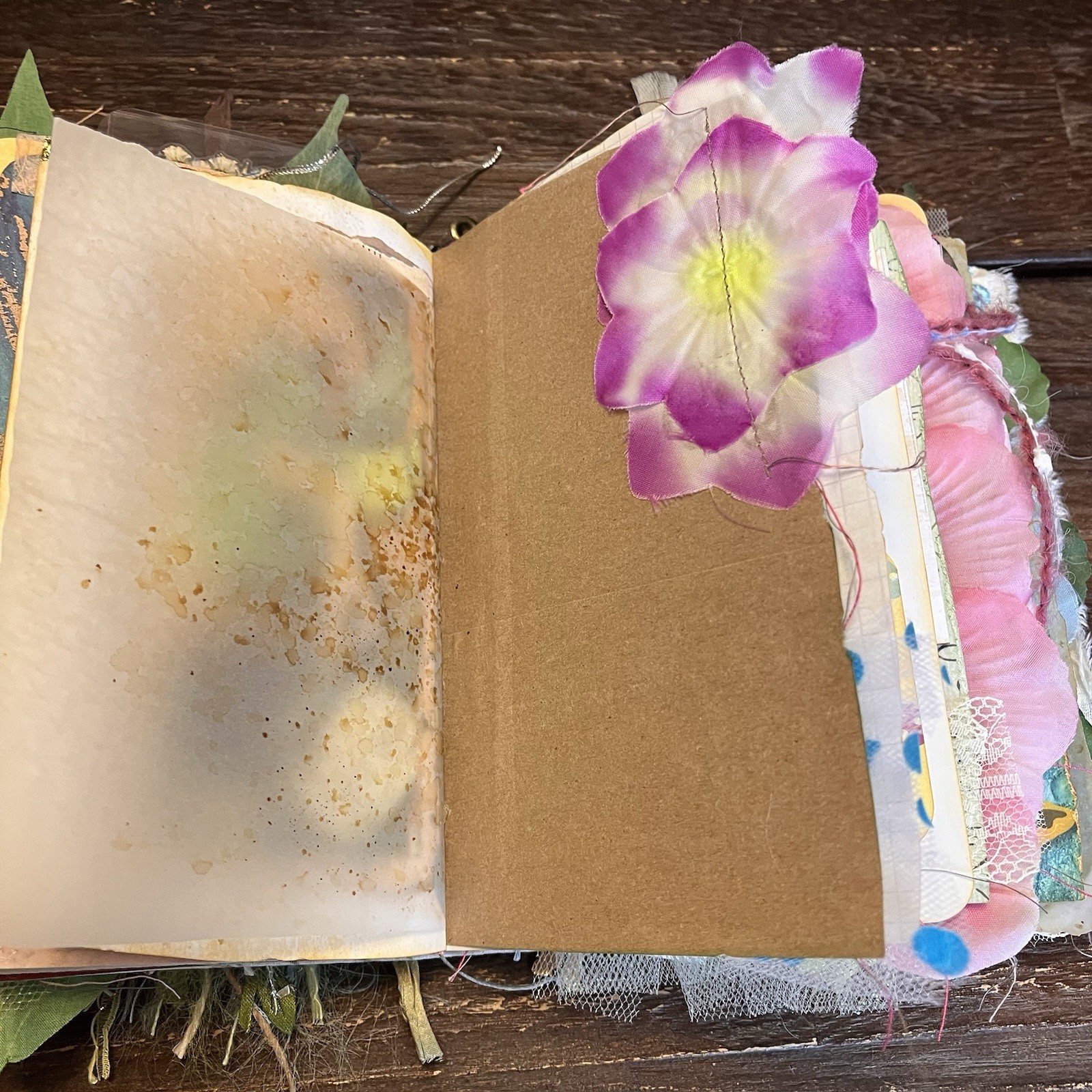 Fairy Junk Journal Grungy Floral Woodland Forest Boho Softcover 3 Signatures