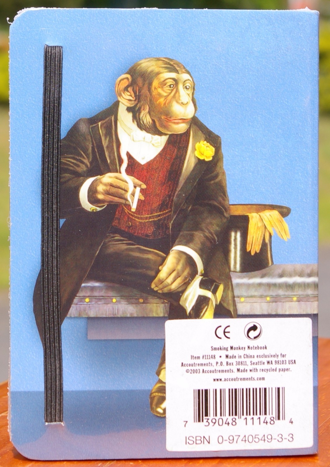 Smoking Monkey in Tuxedo Top Hat 5 7/8″ x 4″ Notebook 2003 by Accoutrements