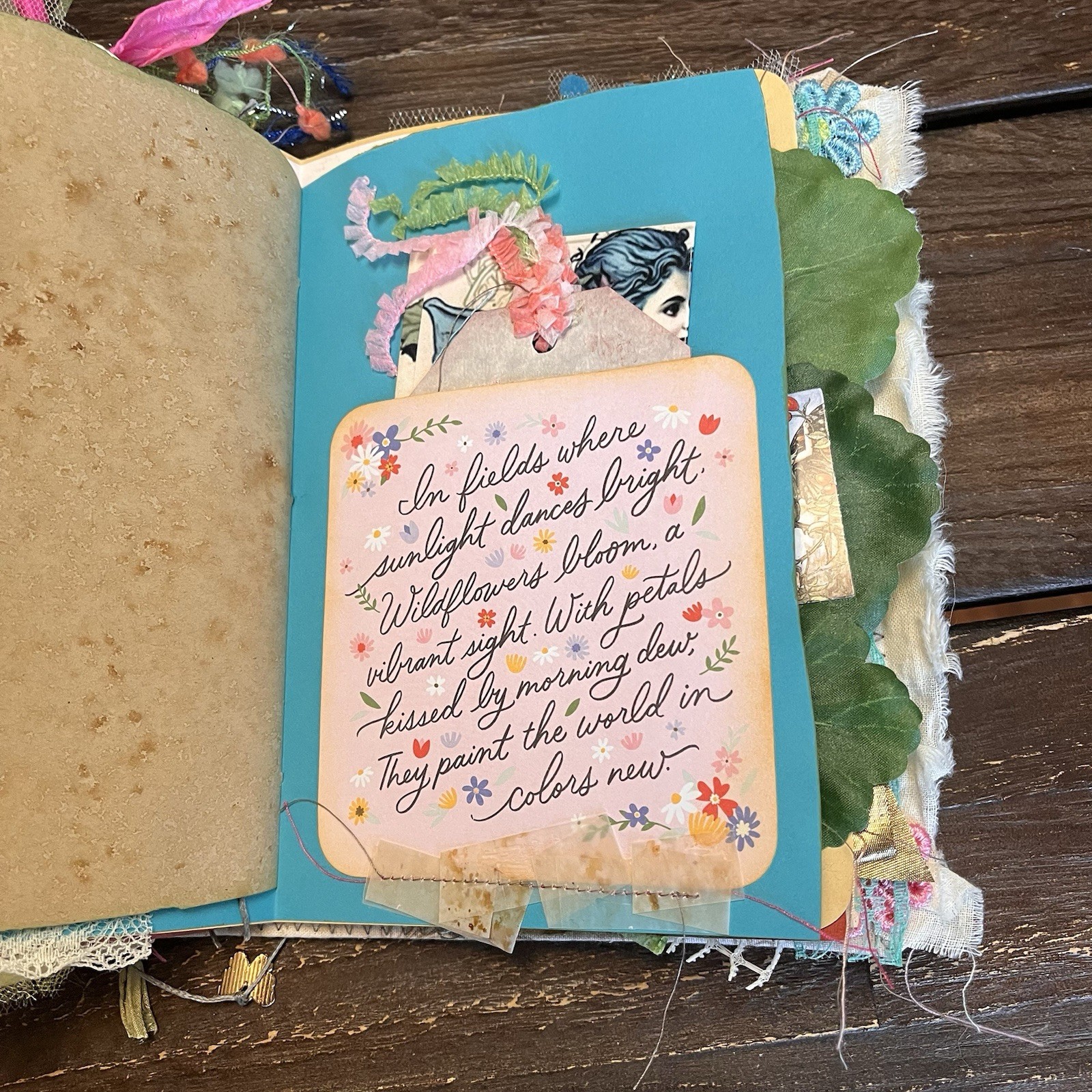 Fairy Junk Journal Grungy Floral Woodland Forest Boho Softcover 3 Signatures