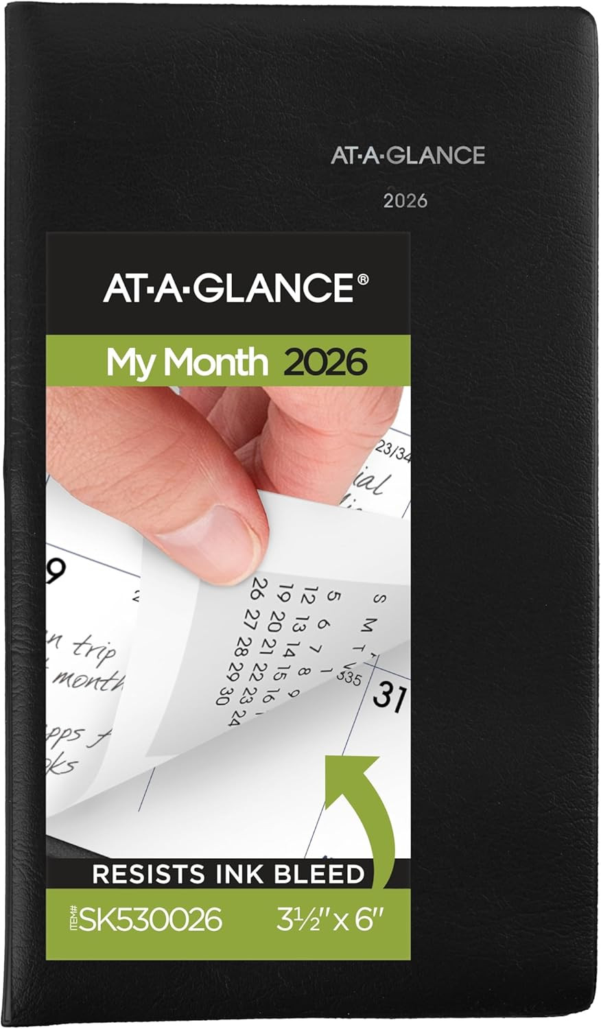 2026 Planner, Monthly, 3-1/2″ X 6″, Pocket Size, Dayminder, Black (SK530026)