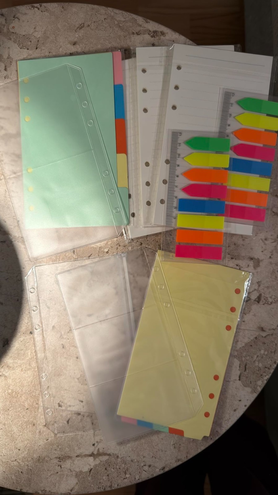 A6 Refill Paper Planner Inserts 6 Ring Binder Pockets Dividers Sticky Tabs