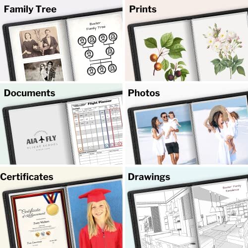 Art Portfolio Binder 8.5X11 – (Black) Portfolio Folder For Artwork Letter Size