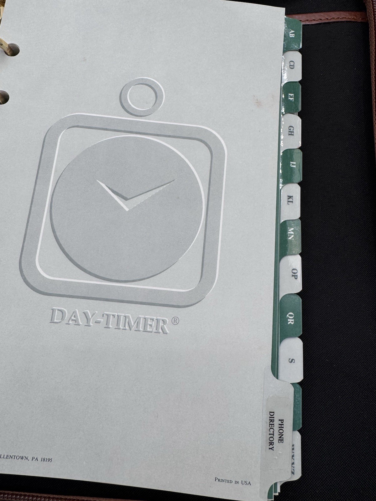 Vintage Day-Timer 2 Tone Zip Around Planner Organizer 7 Ring Binder Inserts 90’s