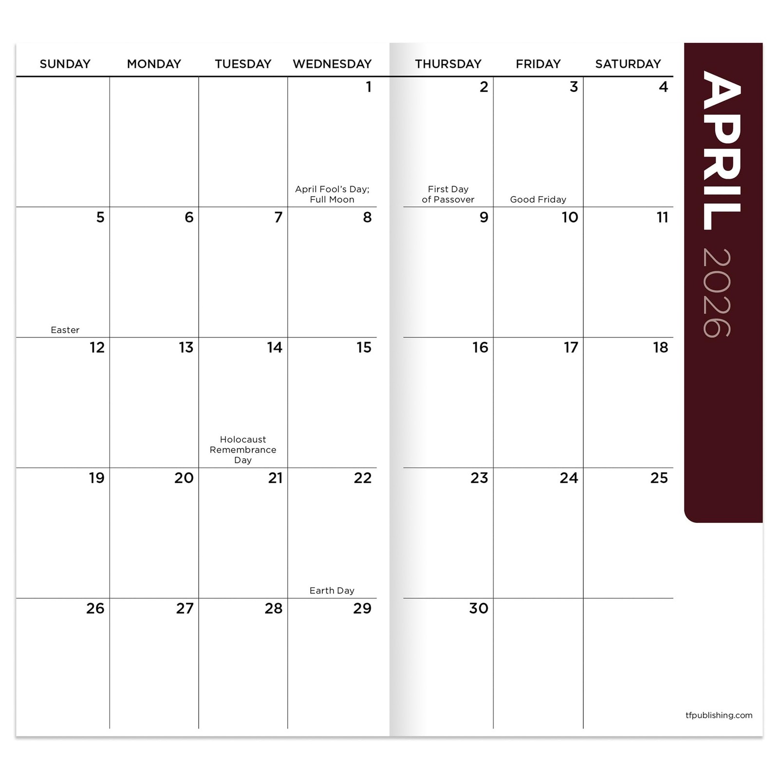 2026-2027 Beaches Pocket Planner 3.5×6.5 Monthly
