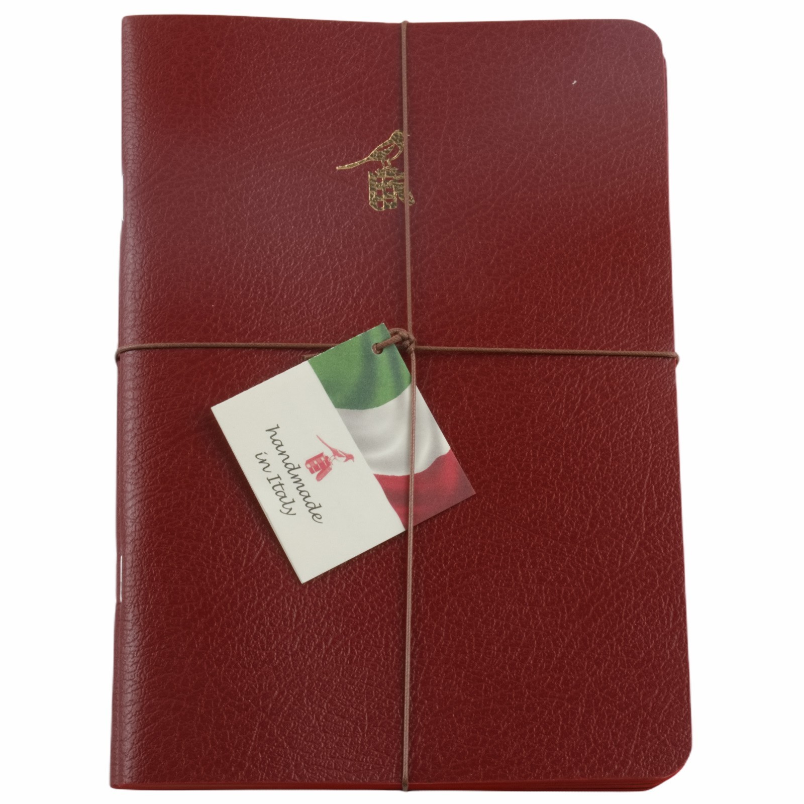 Bieffe Handmade Journal Notebook Set of 3 Mae in Italy Red Leather Gift