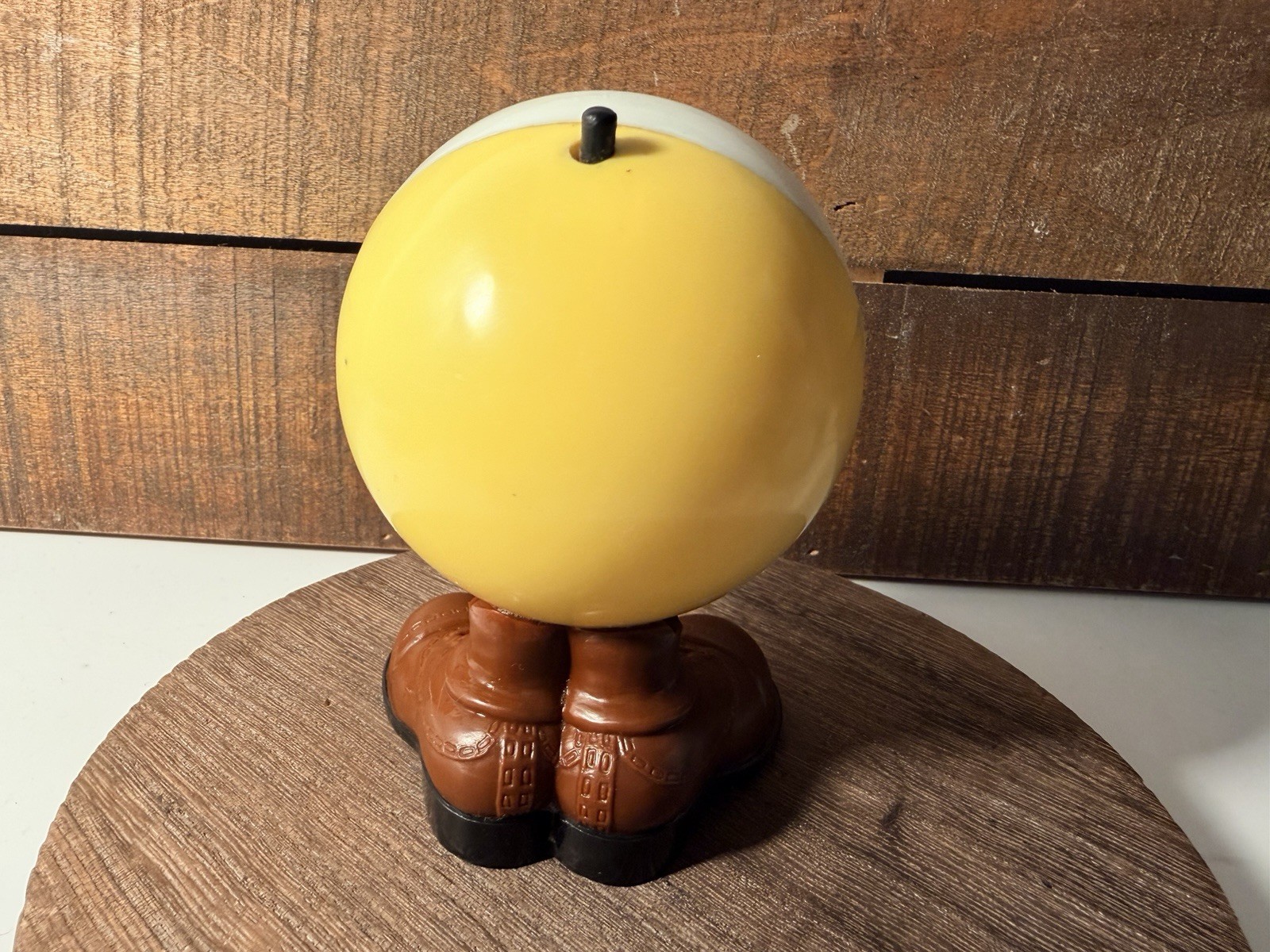 J.S.N.Y Space Age Perpetual Desk Button Flip Calendar Yellow Orb Ball on Boots