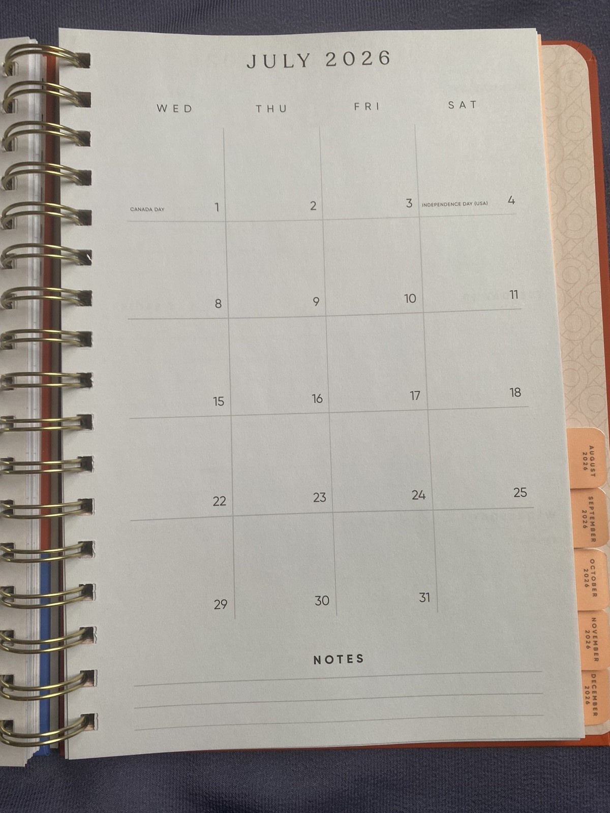 Be Rooted Yearly Planner 2026 7″x9″ 3 Girls Burnt Orange