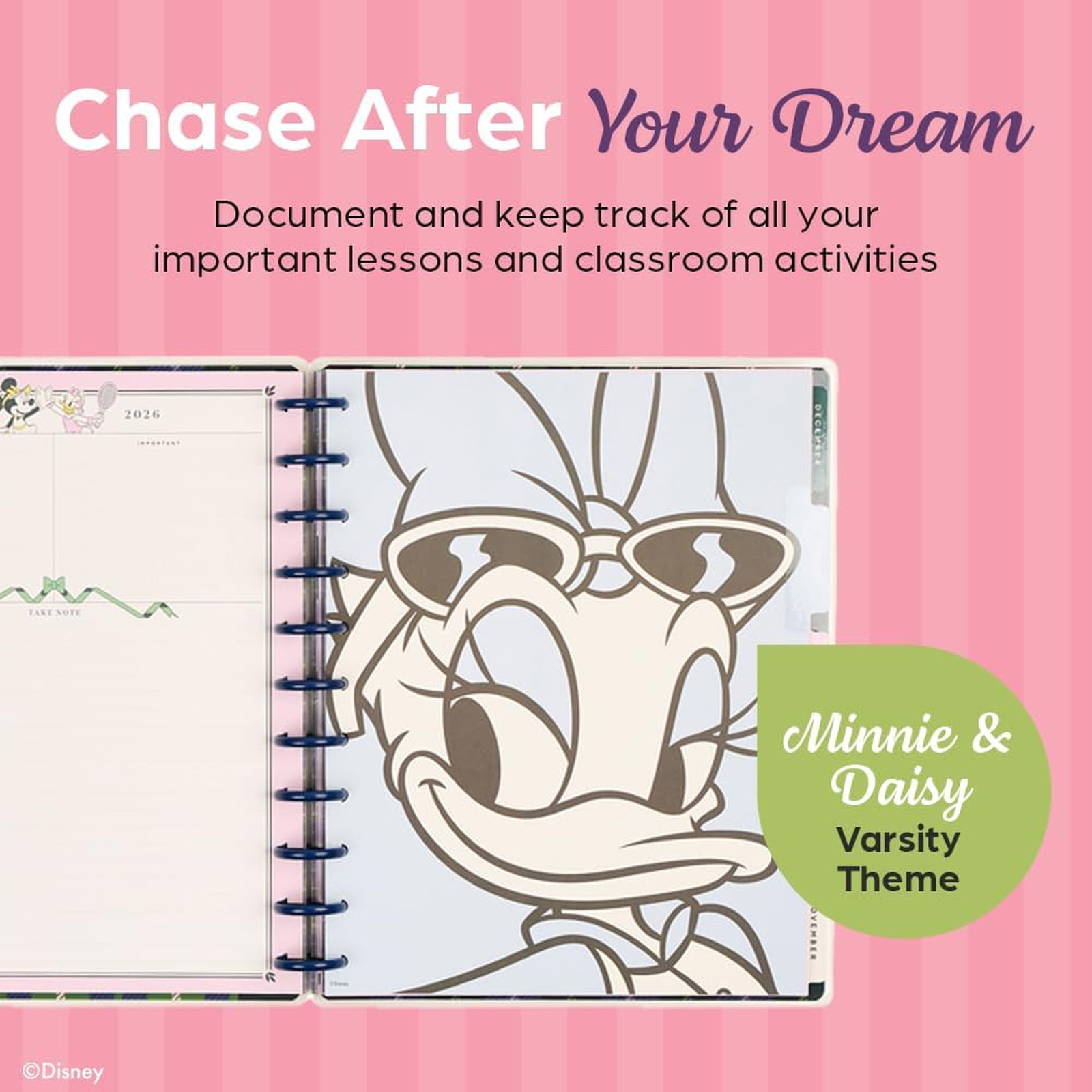 Disney Happy Planner Disc Bound Academic Planner 12 Month July 2026 June 2027