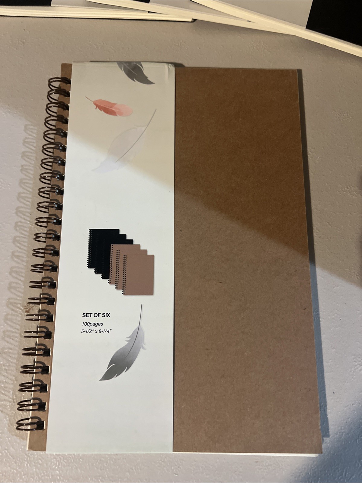 Set of 6 Notebook/Travel Journals Sketch Book 5.5 X 8.25 Plain Paper Not Ruled