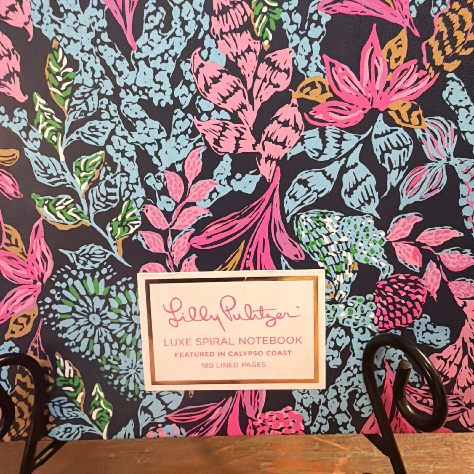 Lily Pulitzer Luxe Spiral Notebook In Calypso Coast, Cork Binding. New.
