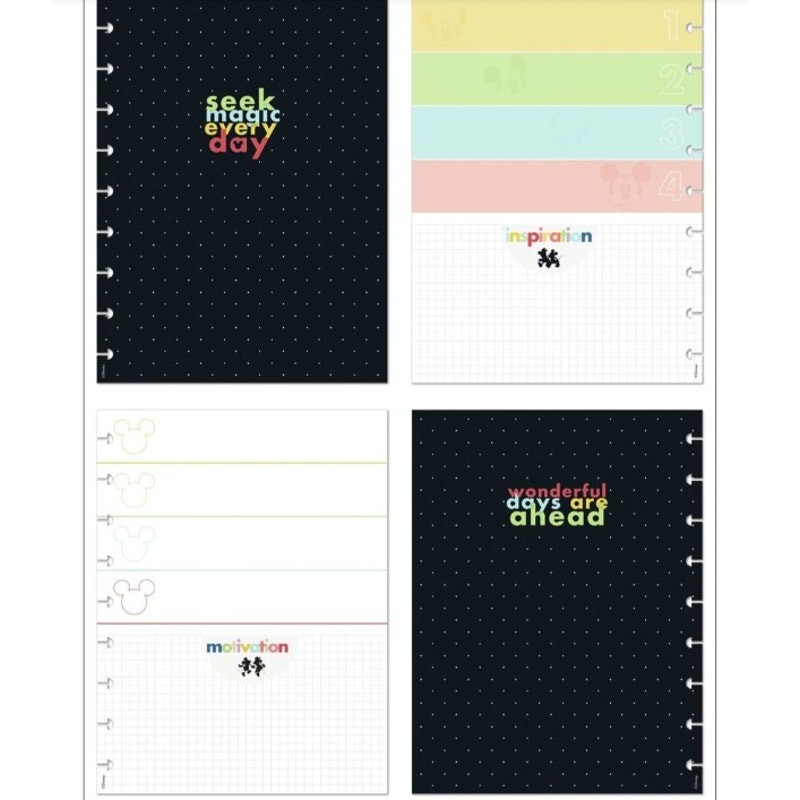 NEW Happy Planner Disney Minnie Mickey Classic Planner Companion Folders Papers