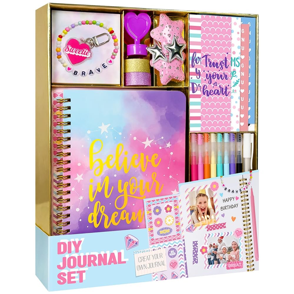 DIY Journal Kit for Girls – 200+PCS Teen Tween Girl Gifts Trendy Stuff, Stock…