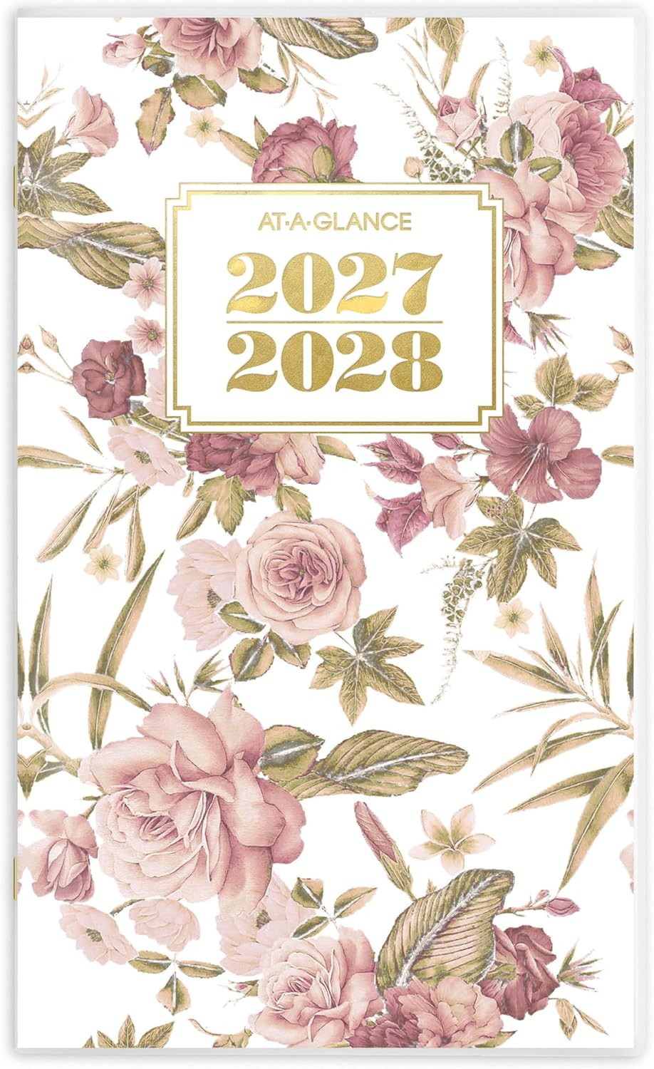 2027-2028 Floral Pocket Monthly Planner, 3.5″ x 6″, 2-Year Edition