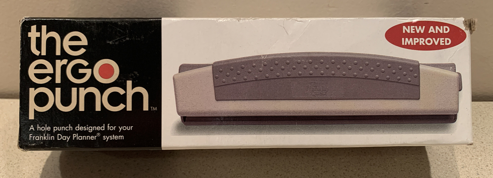 The Ergo Punch for Franklin Day Planner Pocket 6 Hole Punch 3 1/2″x 6″ Excellent