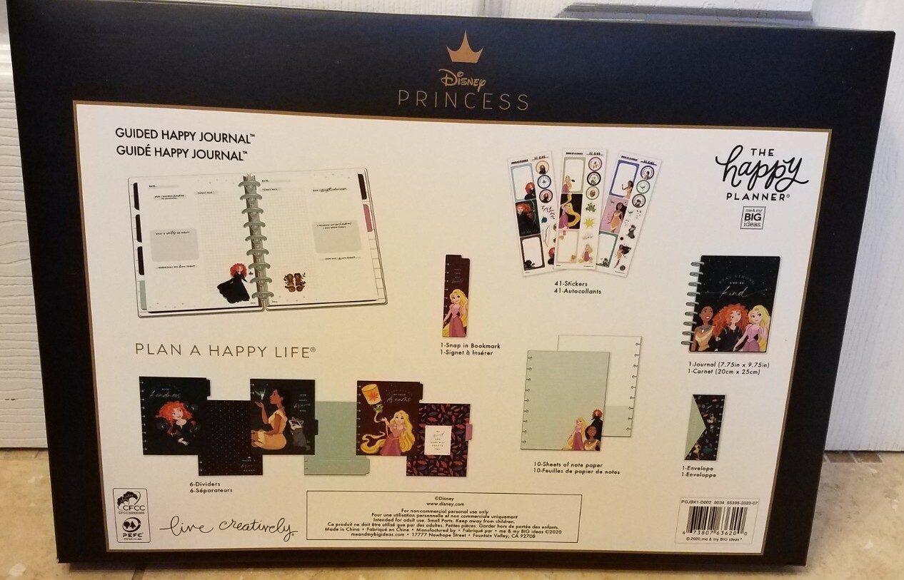 The Happy Planner Disney Princess STAY STRONG & BE KIND Guided Journal Kit NEW