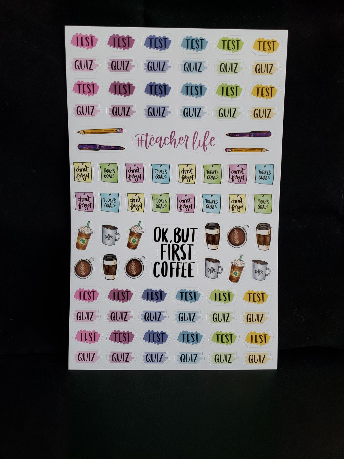 Bloom Daily Planner Teacher Sticker Pack 6 Sheets 430+ Stickers Weekly Monthly
