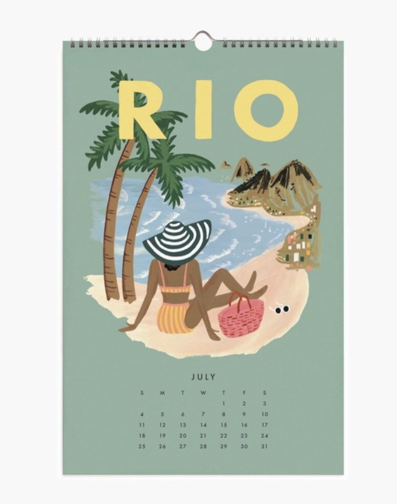 Anthropologie Rifle Paper Explore the World 2021 Calendar 12 PRINTS Travel 17×11