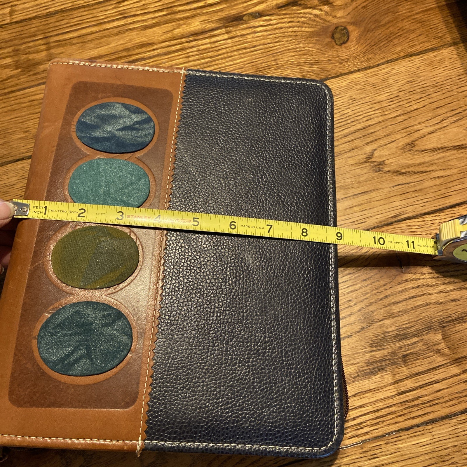 VTG Brown Leather Planner Binder 7-Ring -1.5″ DeVinci Hand Crafted