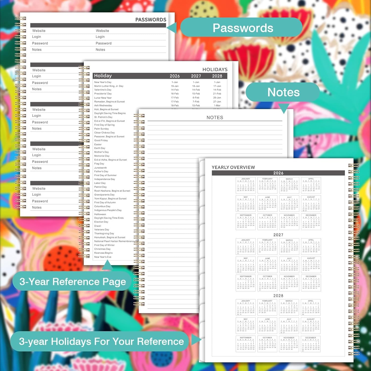2026-2028 Monthly Planner 9 x 11 Inches July 2026 June 2028 Daily Weekly