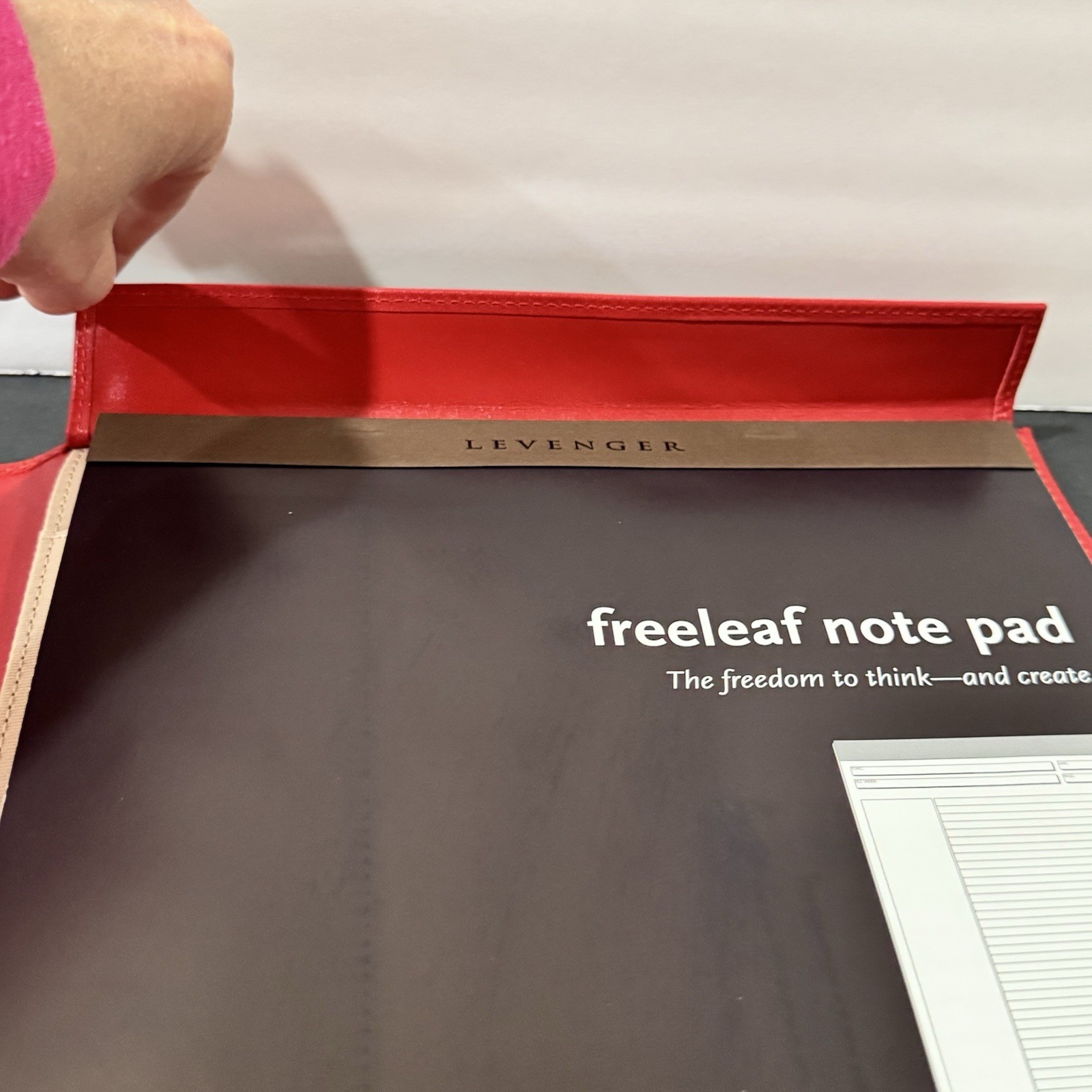 Levenger Red Leather Tyler Folio Executive Portfolio 12.5×10” NWOB Retail $170